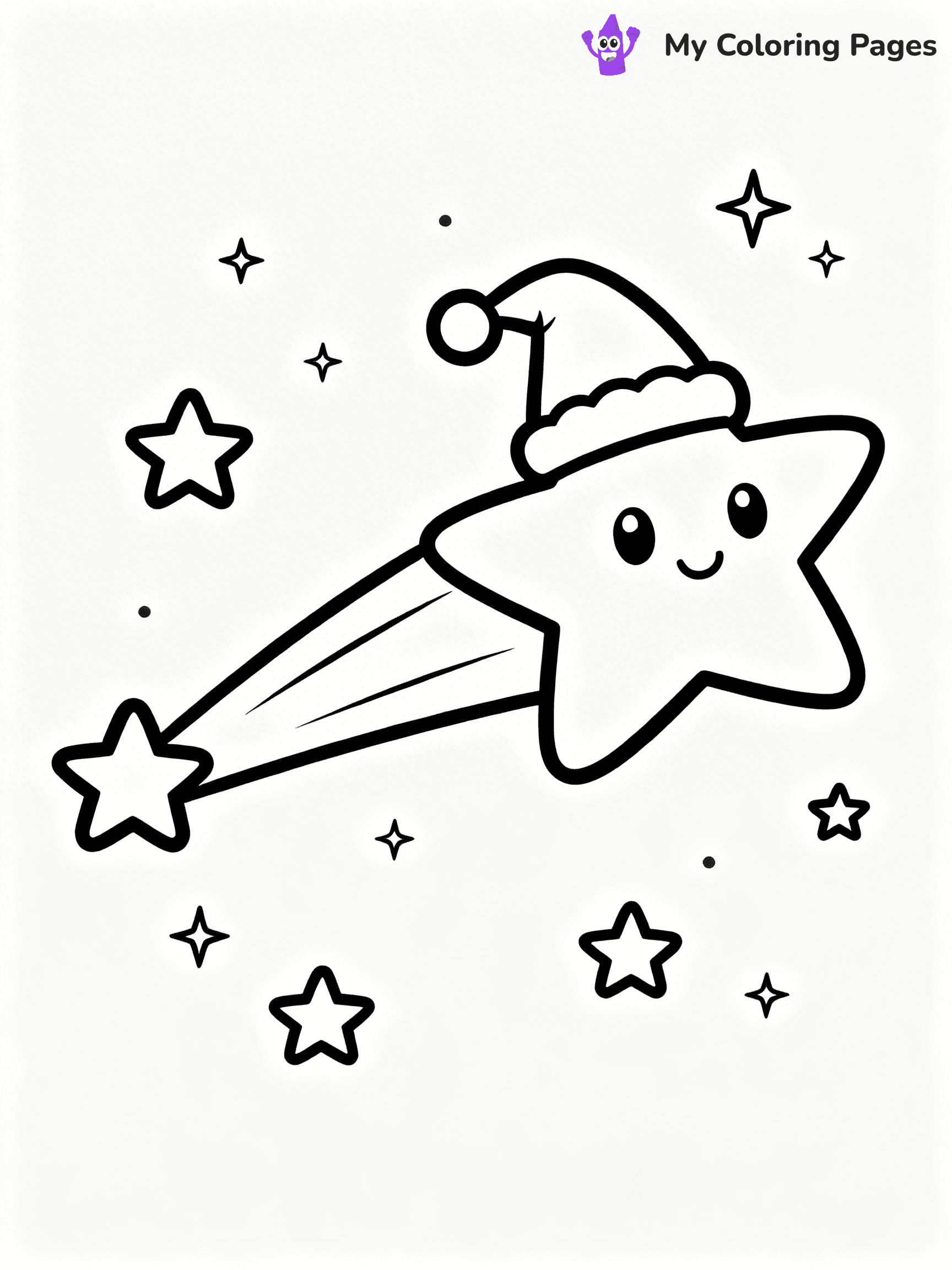 Shooting Star Coloring Pages - 28