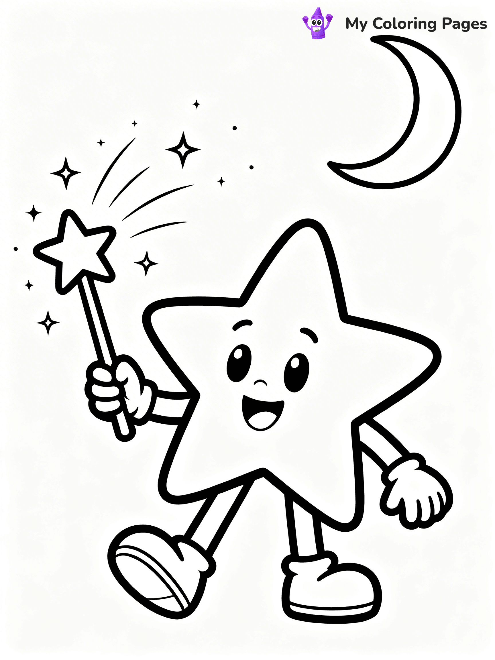Shooting Star Coloring Pages - 22