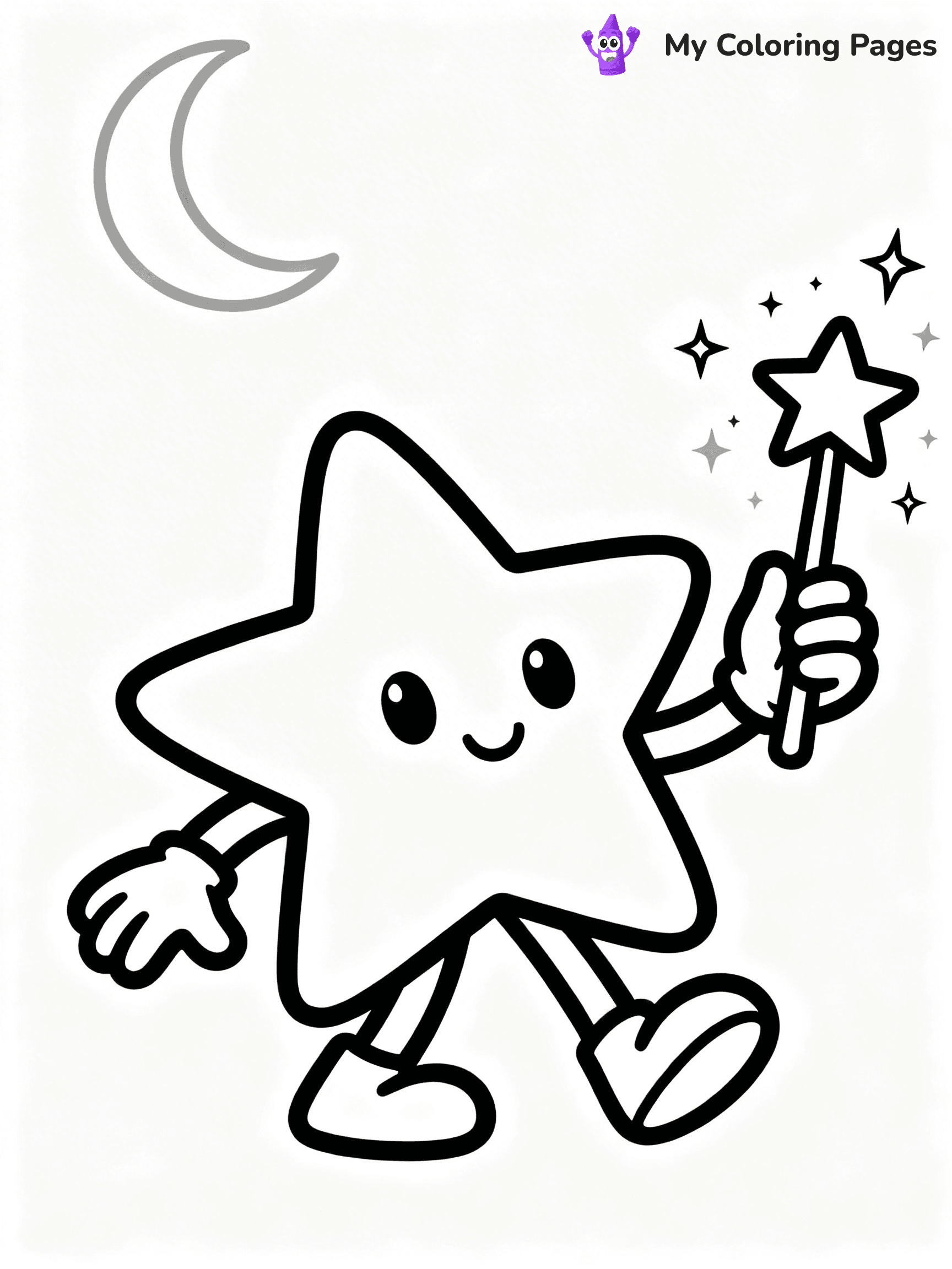 Shooting Star Coloring Pages - 21