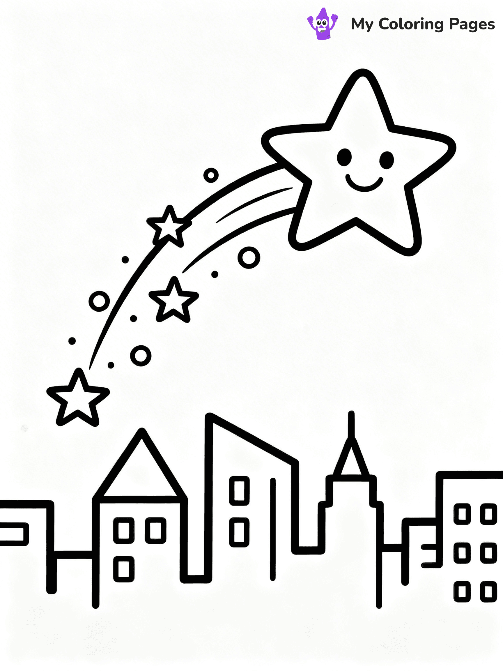 Shooting Star Coloring Pages - 16