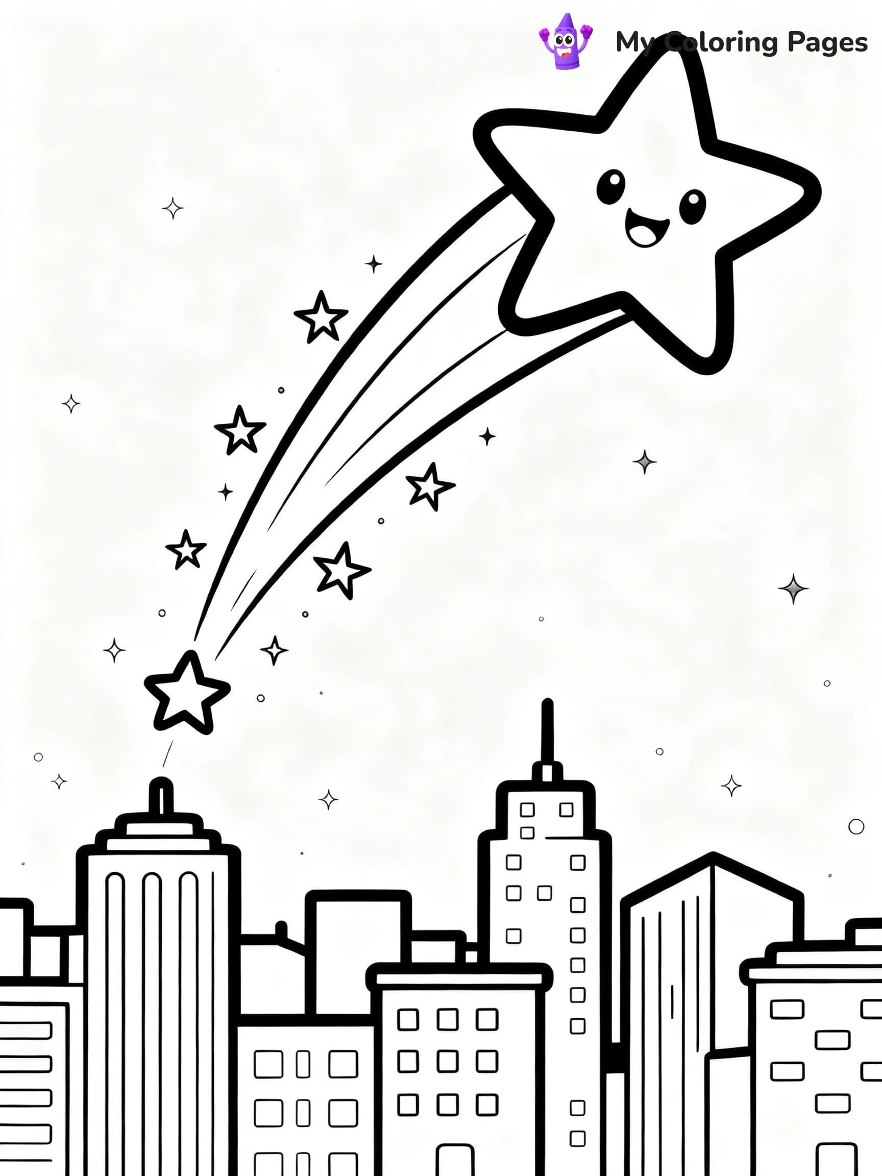 Shooting Star Coloring Pages - 14