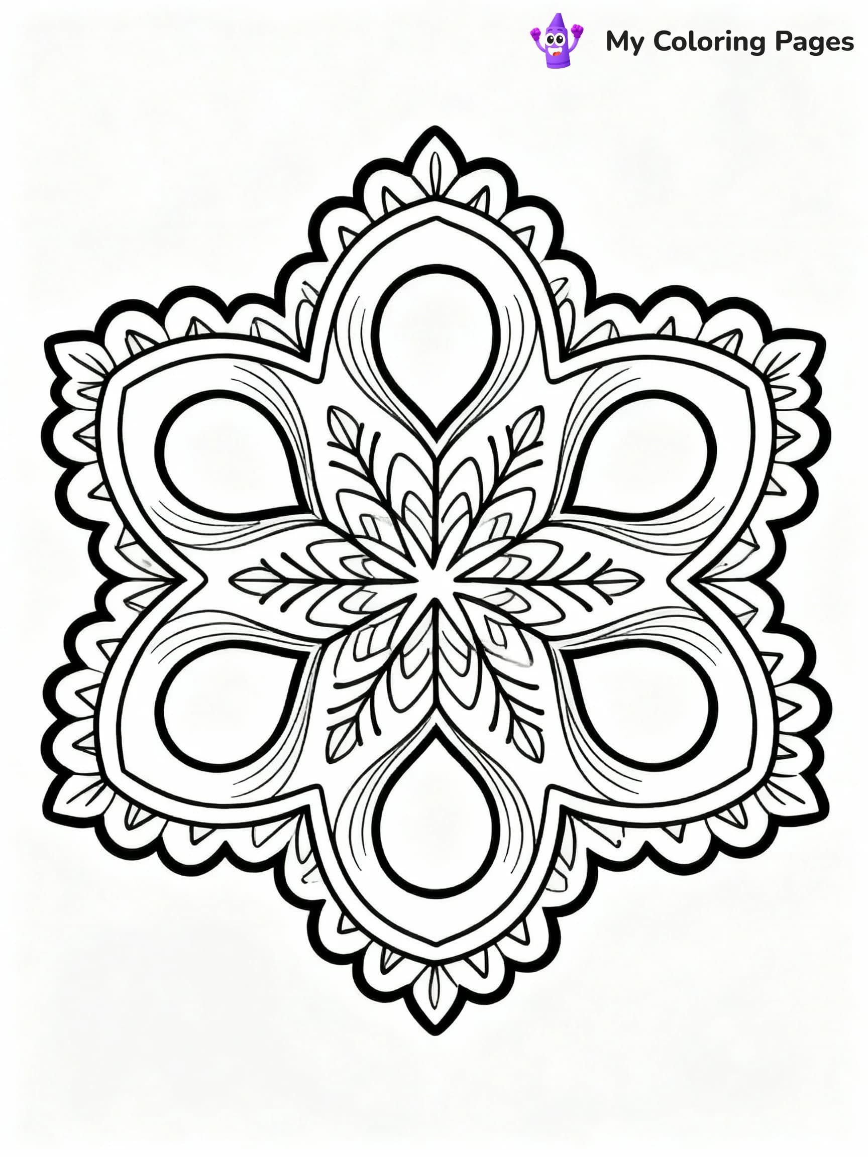 Snowflake Coloring Pages - 13