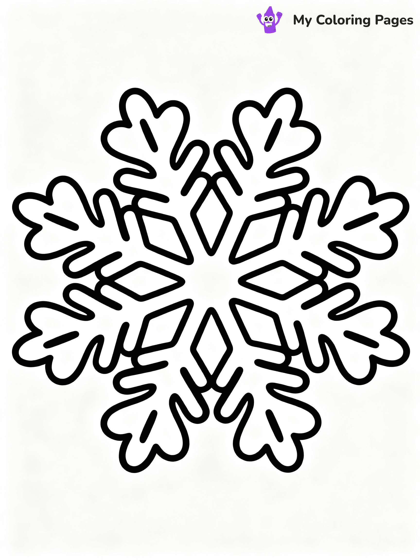 Snowflake Coloring Pages - 6