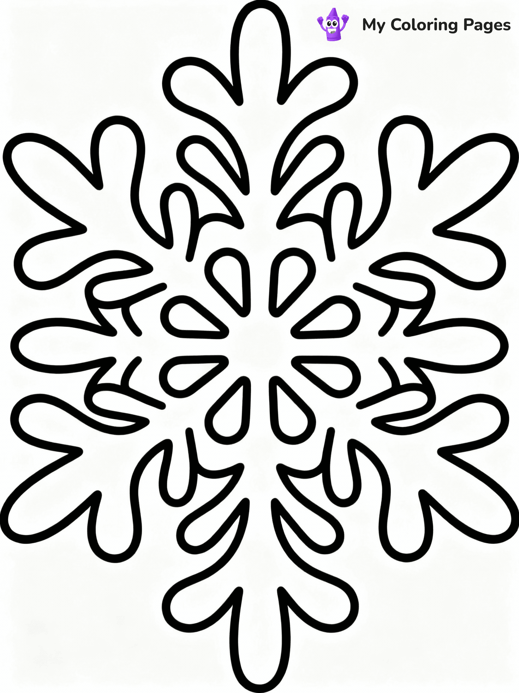 Snowflake Coloring Pages - 1