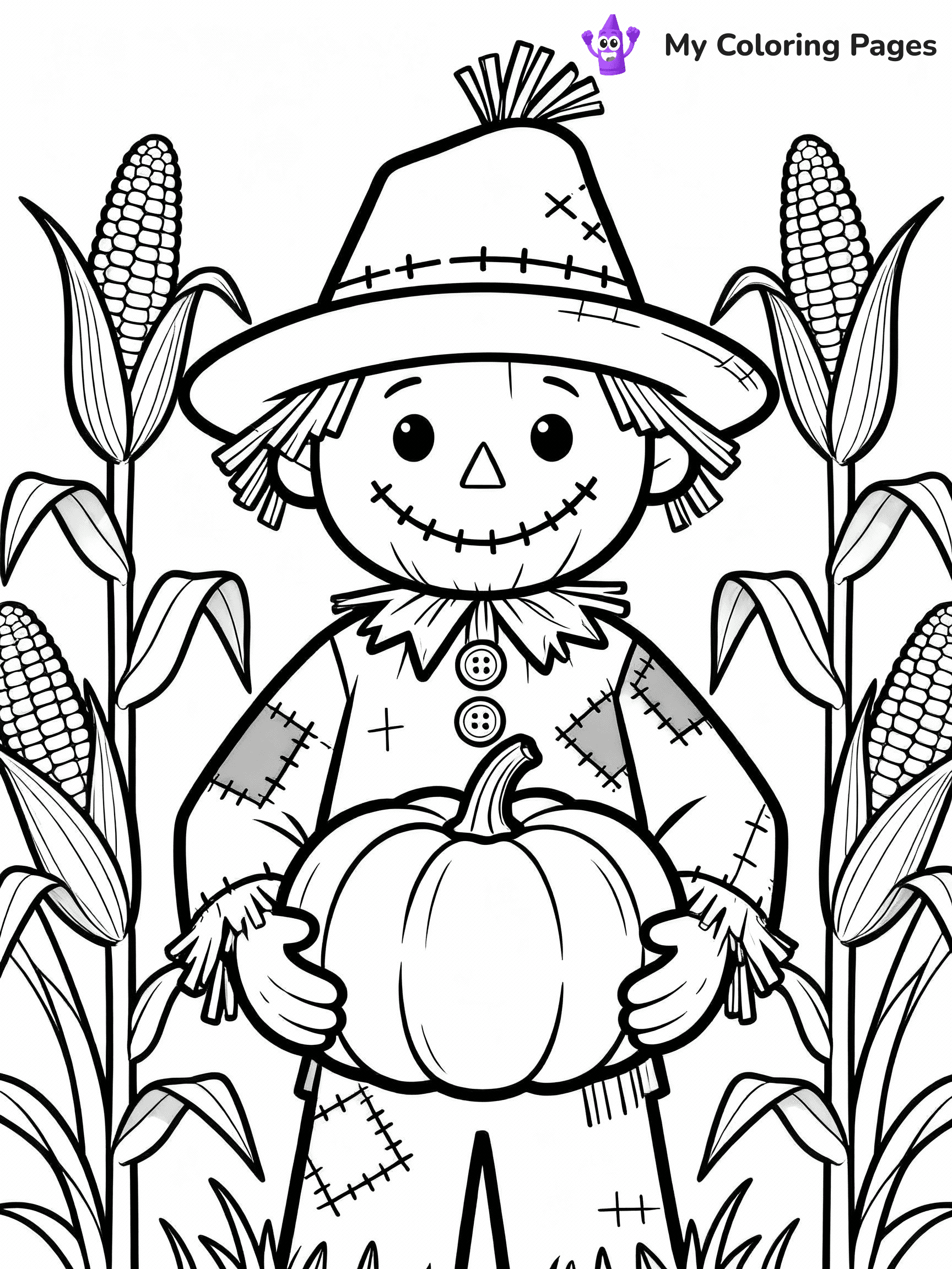 Scarecrow Coloring Pages - 24