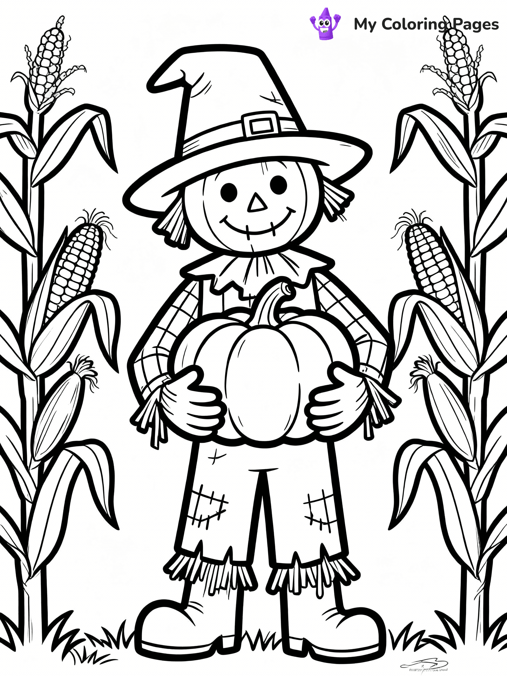 Scarecrow Coloring Pages - 21