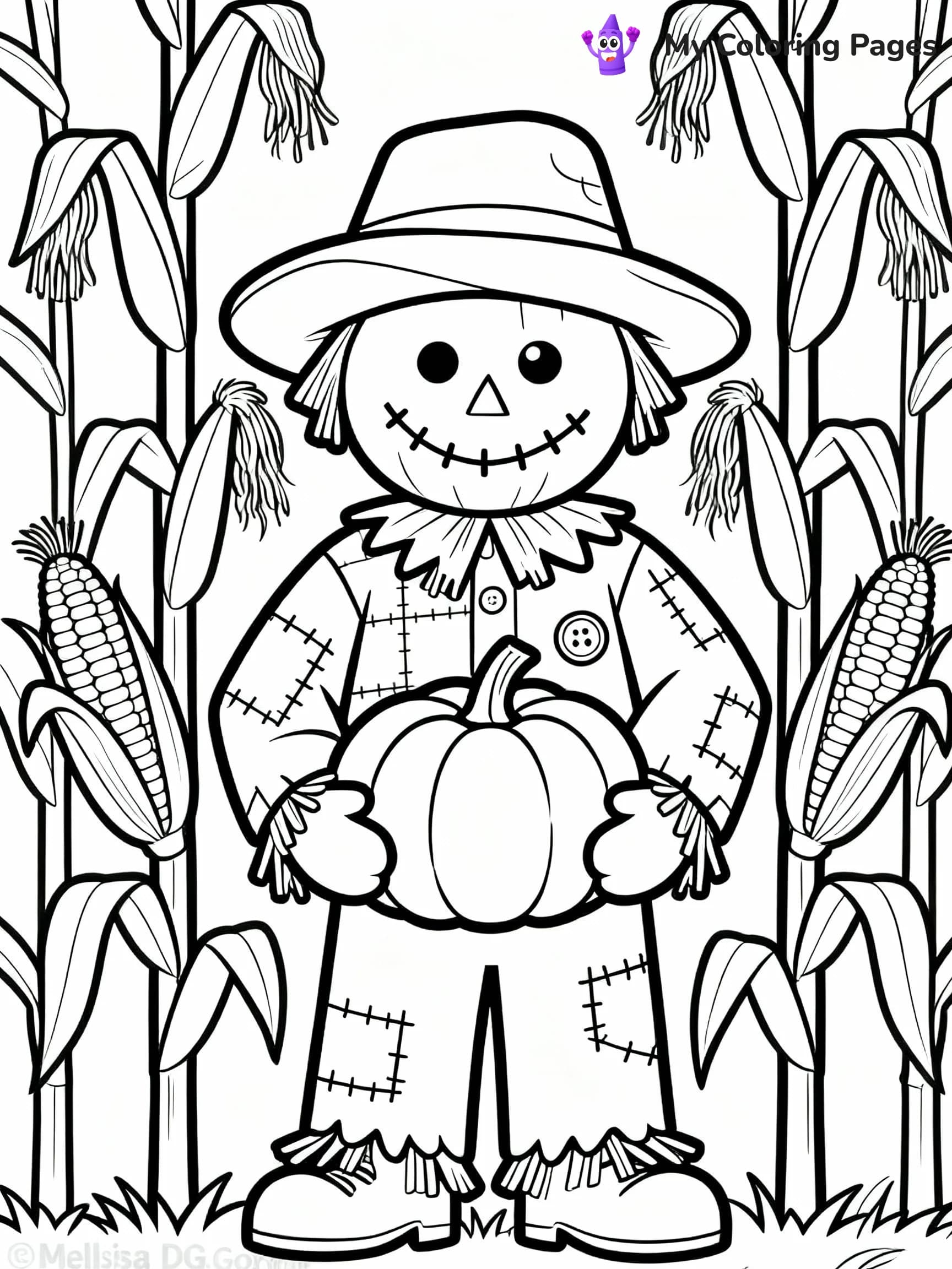 Scarecrow Coloring Pages - 19
