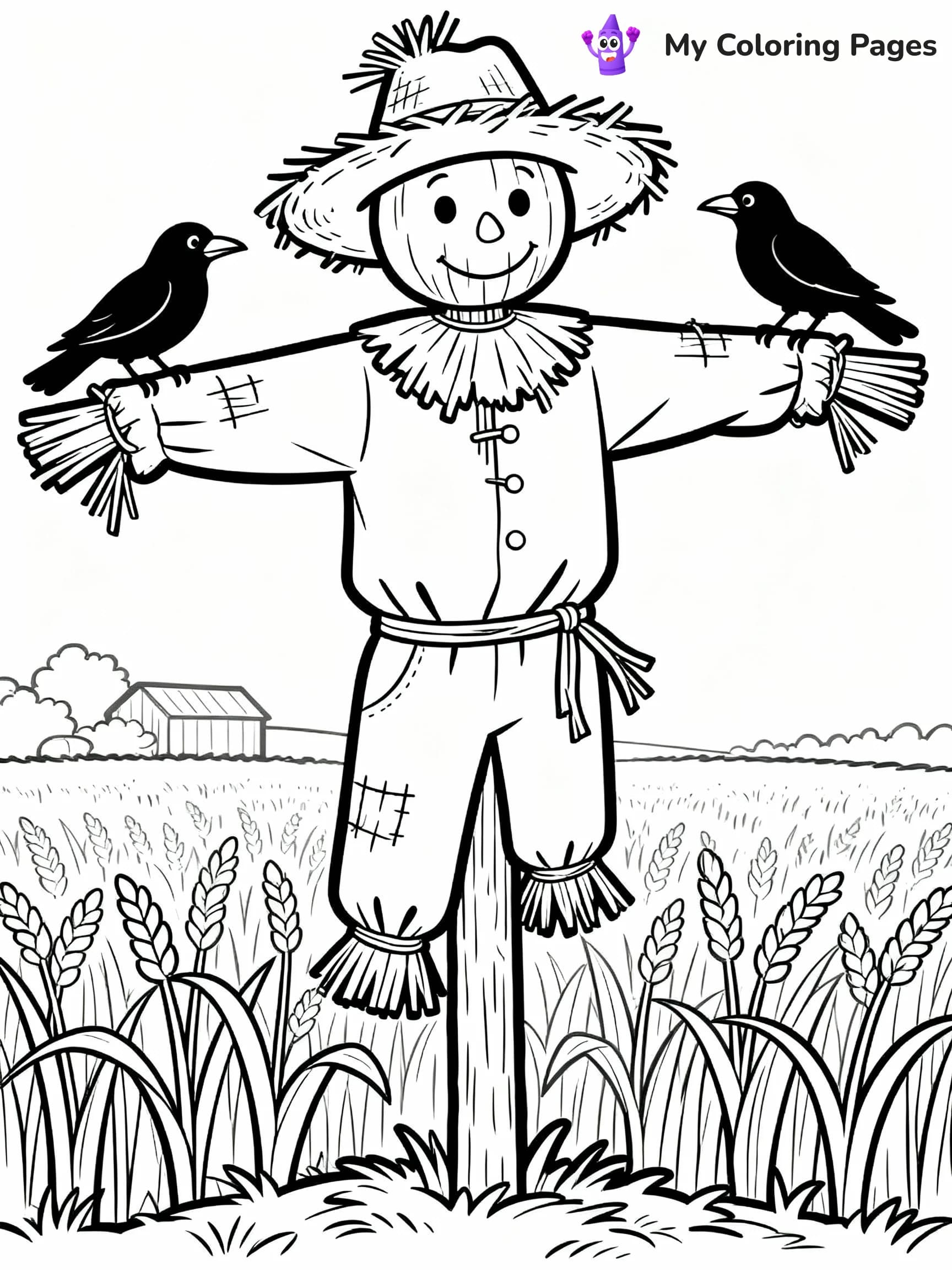 Scarecrow Coloring Pages - 18