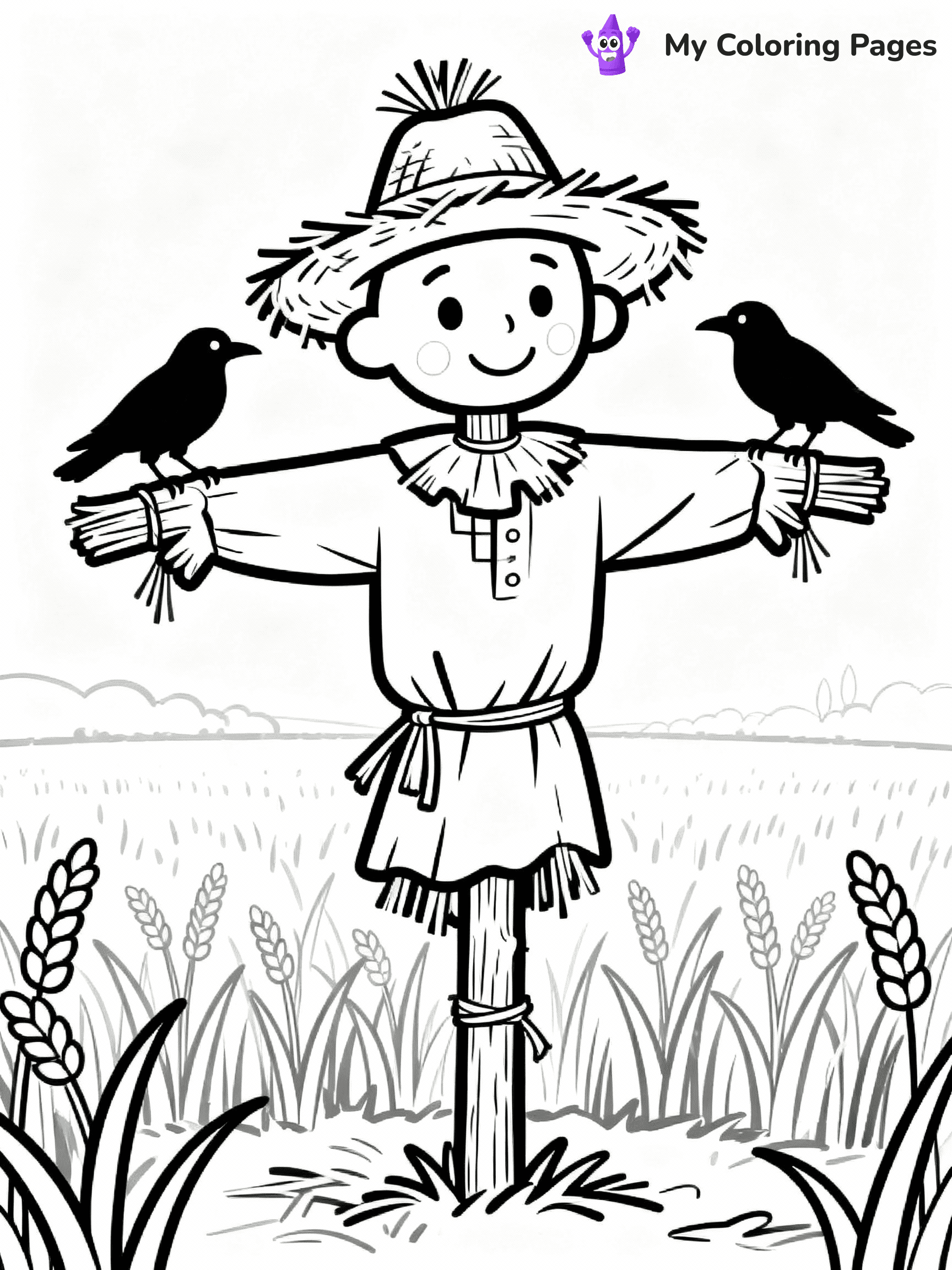Scarecrow Coloring Pages - 17