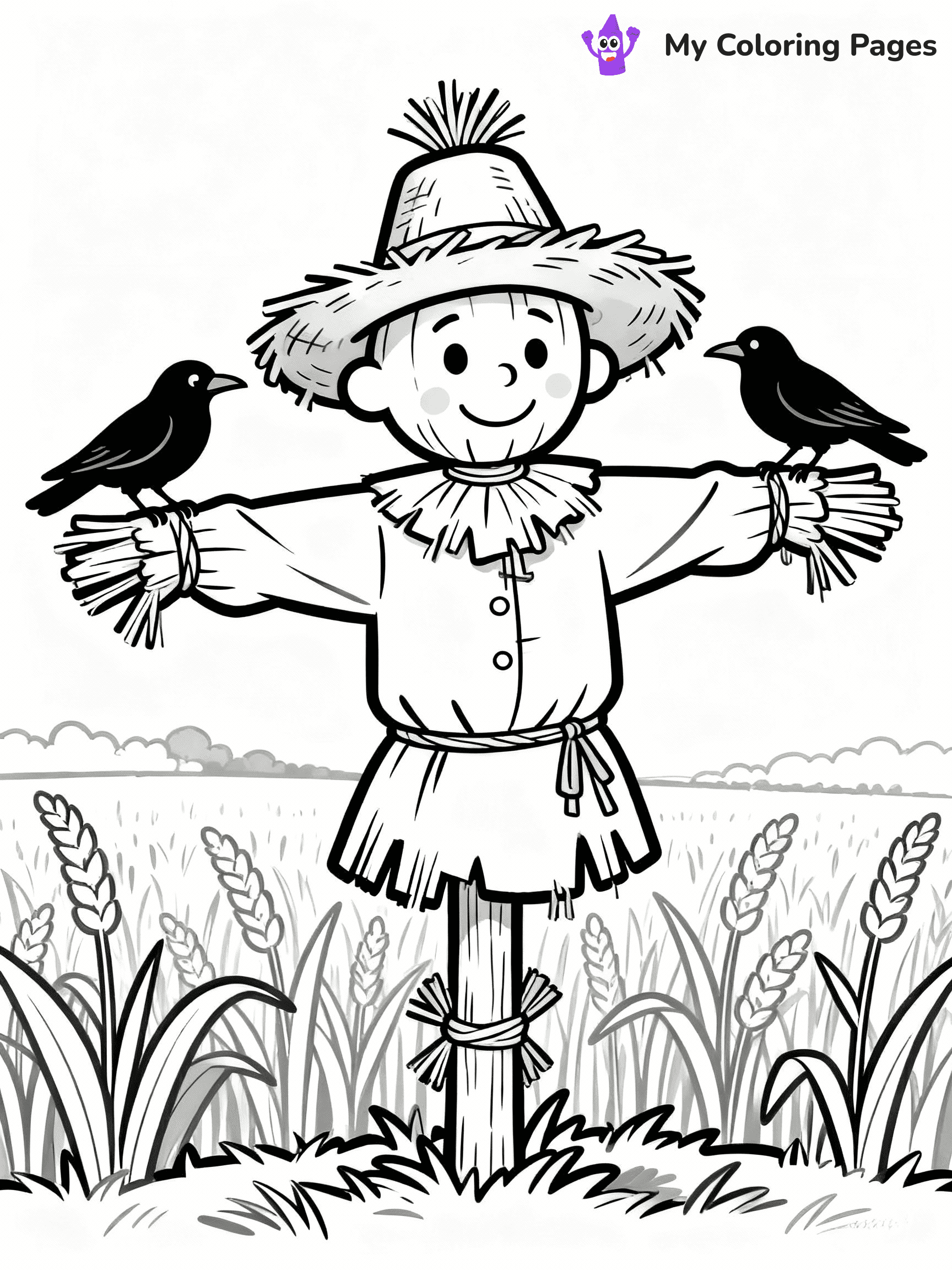 Scarecrow Coloring Pages - 16