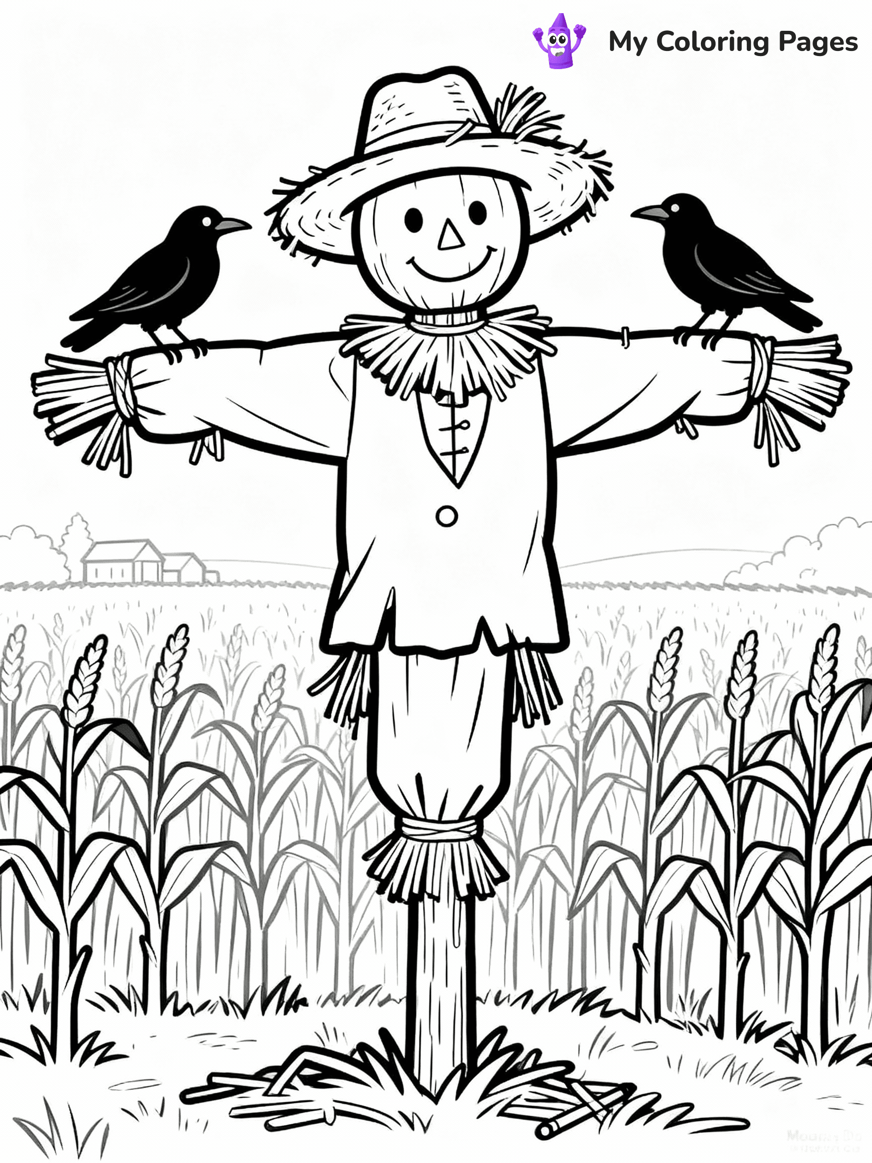 Scarecrow Coloring Pages - 15