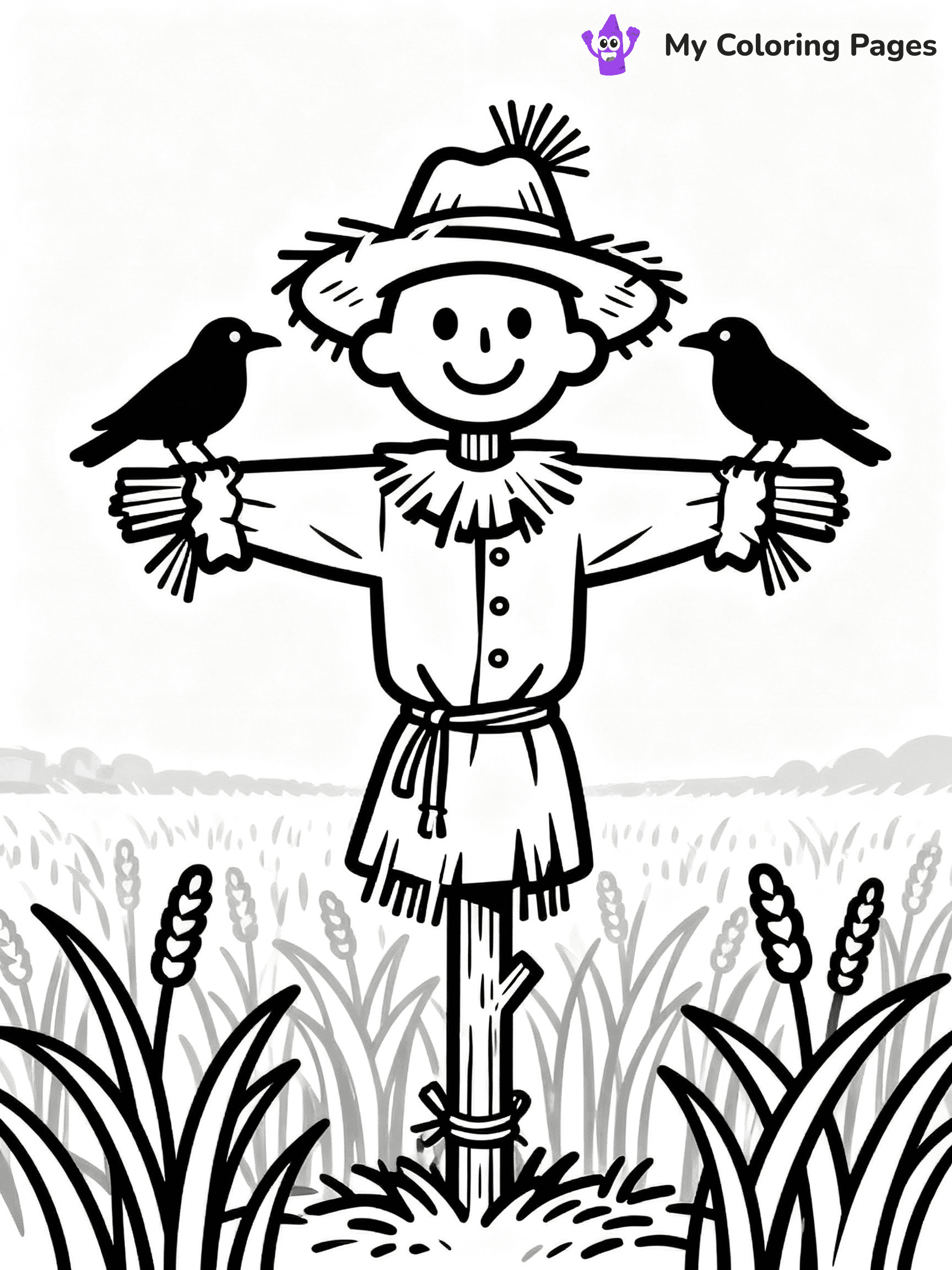 Scarecrow Coloring Pages - 14