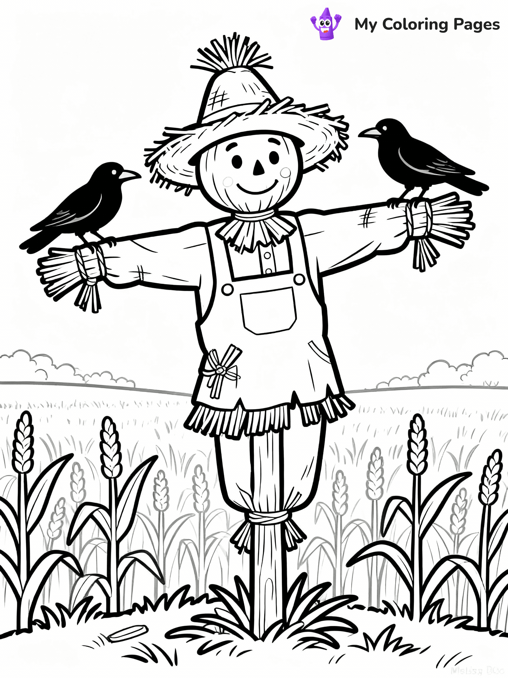 Scarecrow Coloring Pages - 13