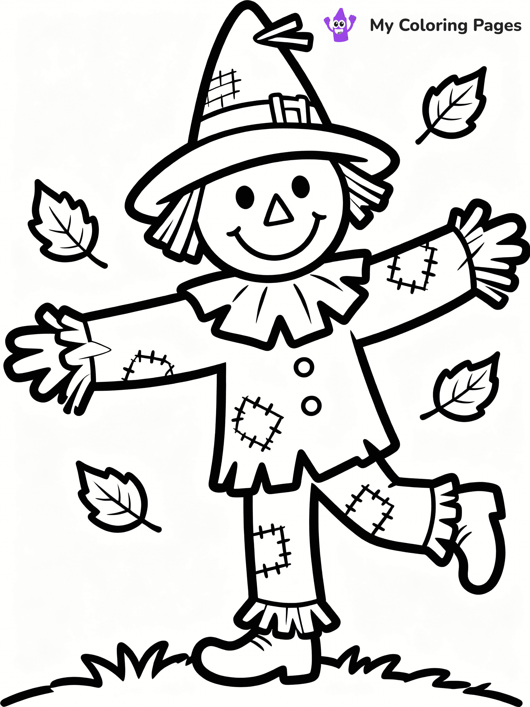 Scarecrow Coloring Pages - 12