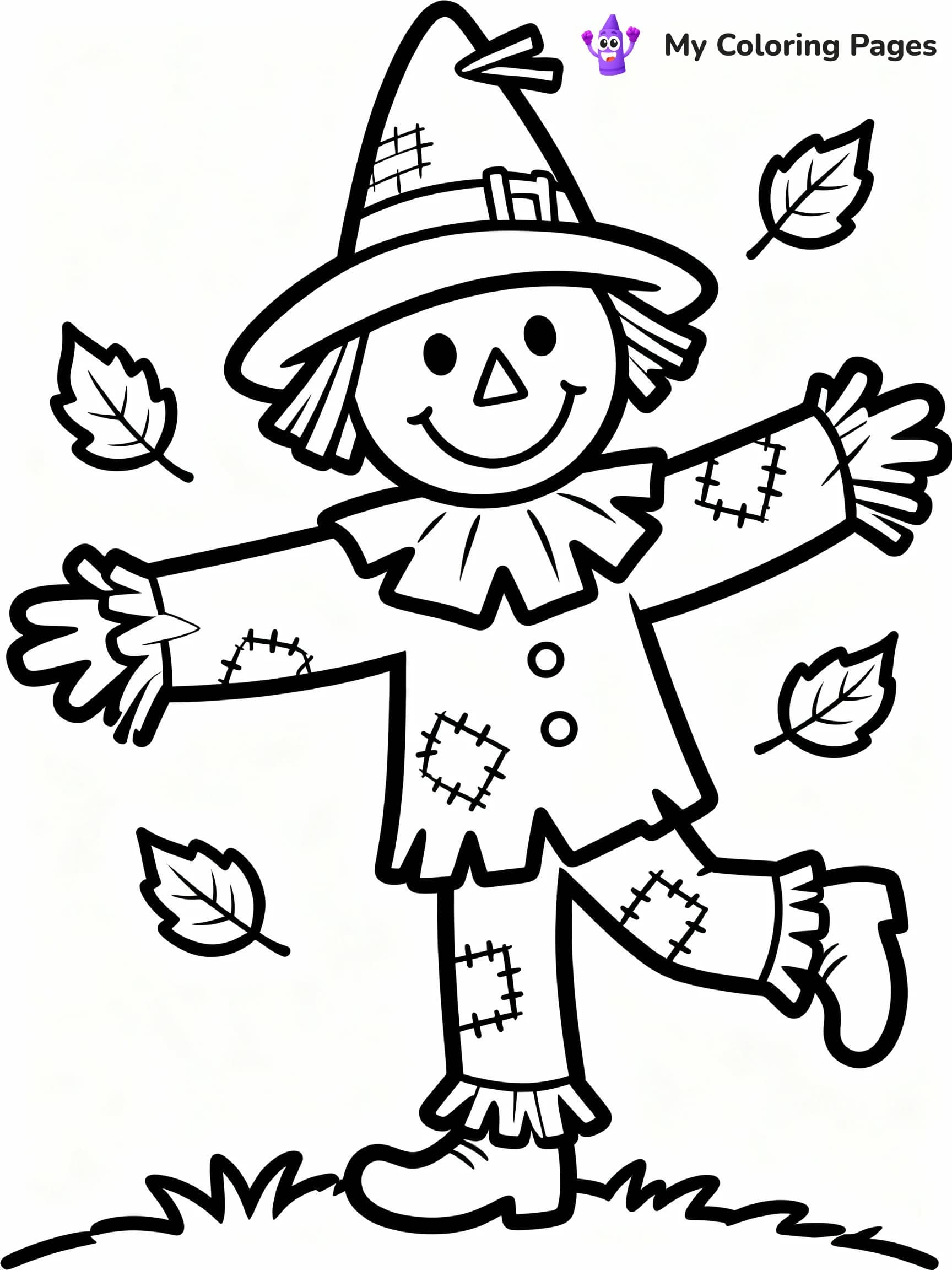 Scarecrow Coloring Pages - 12