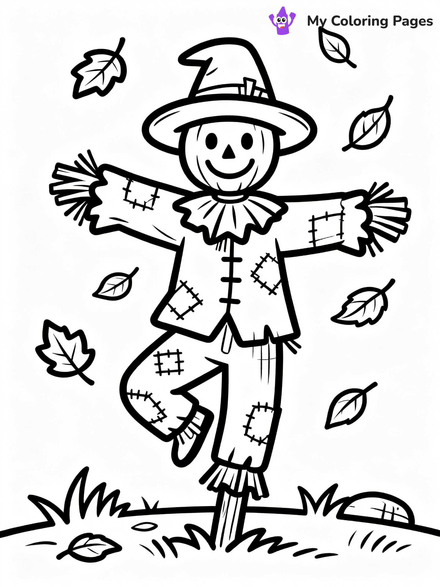 Scarecrow Coloring Pages - 9