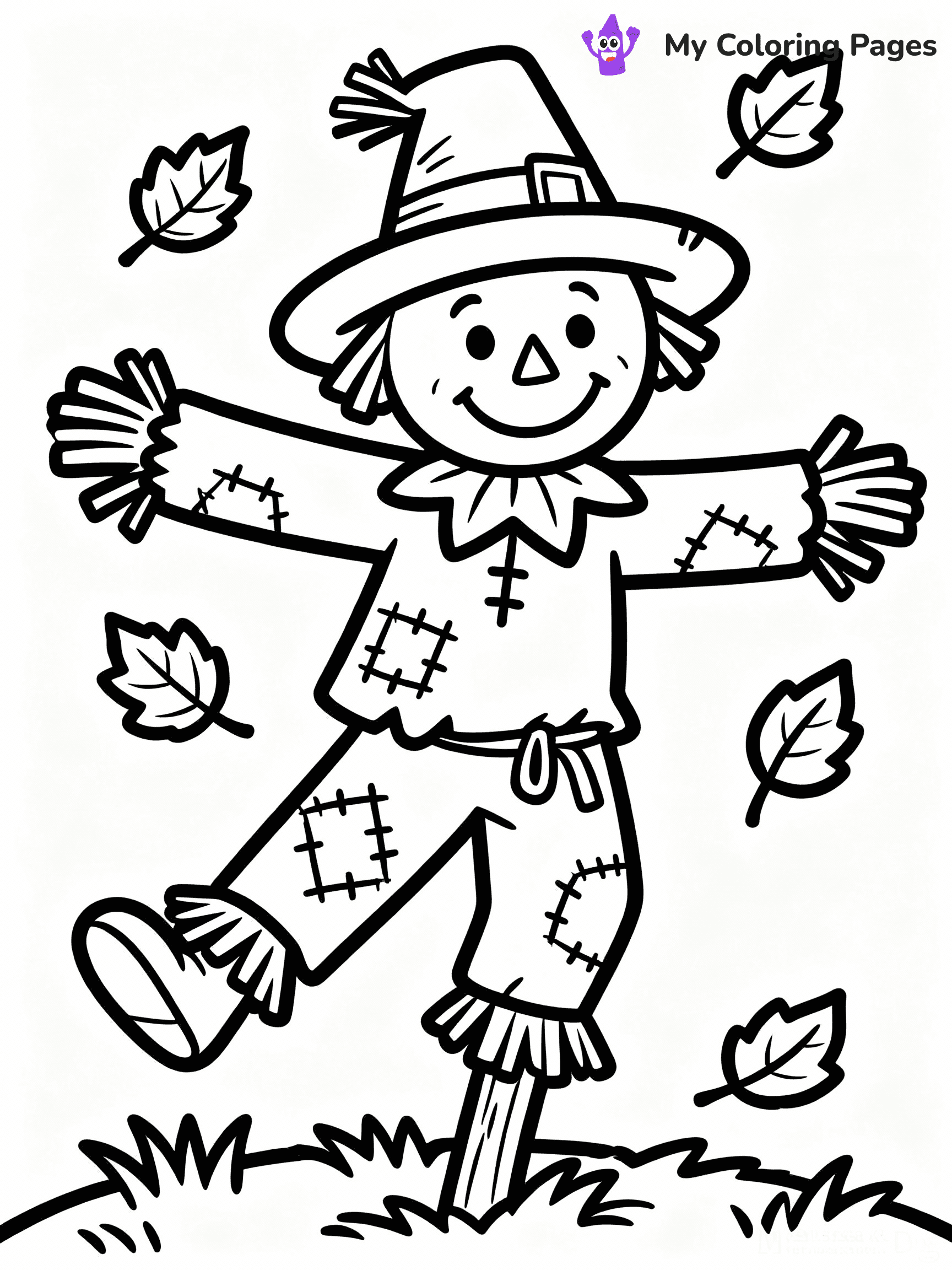 Scarecrow Coloring Pages - 8
