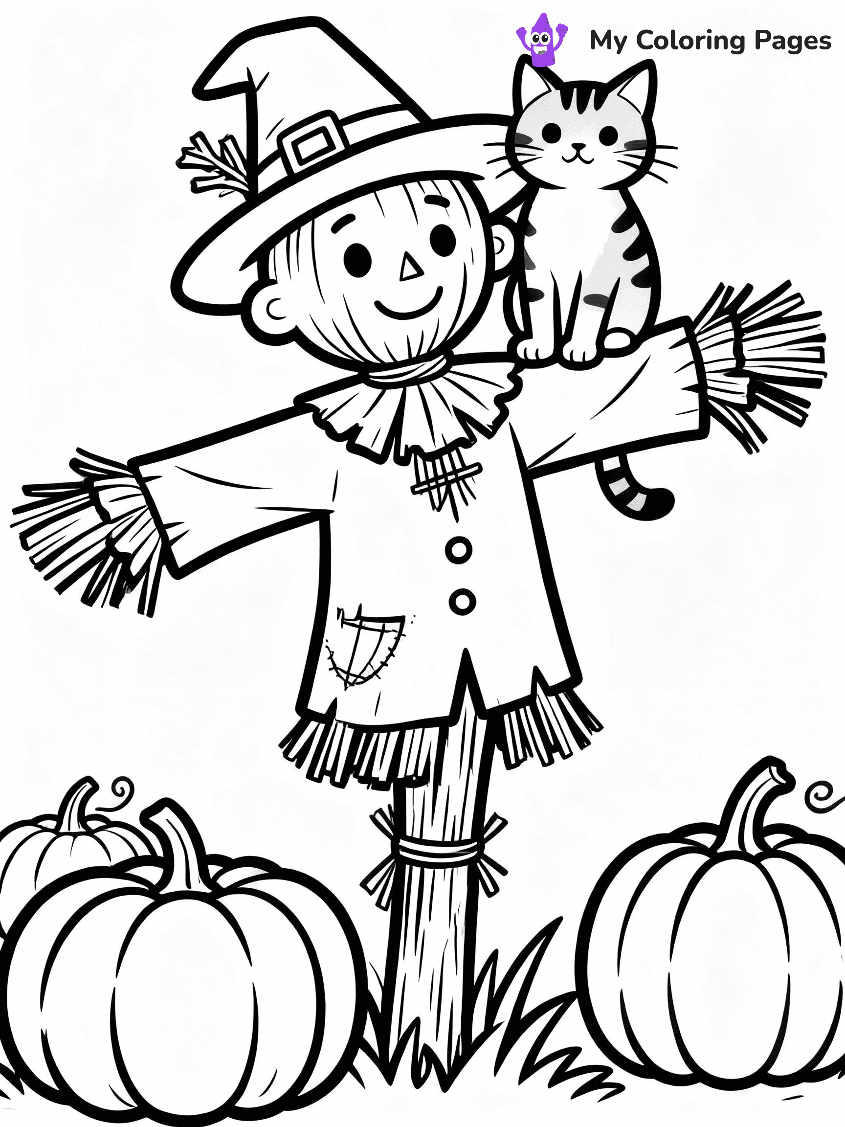 Scarecrow Coloring Pages - 6