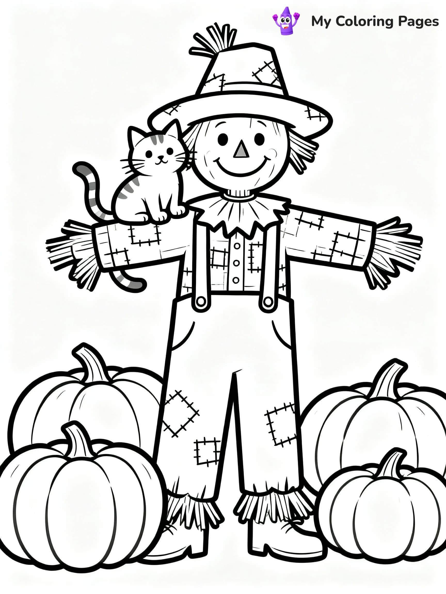 Scarecrow Coloring Pages - 4