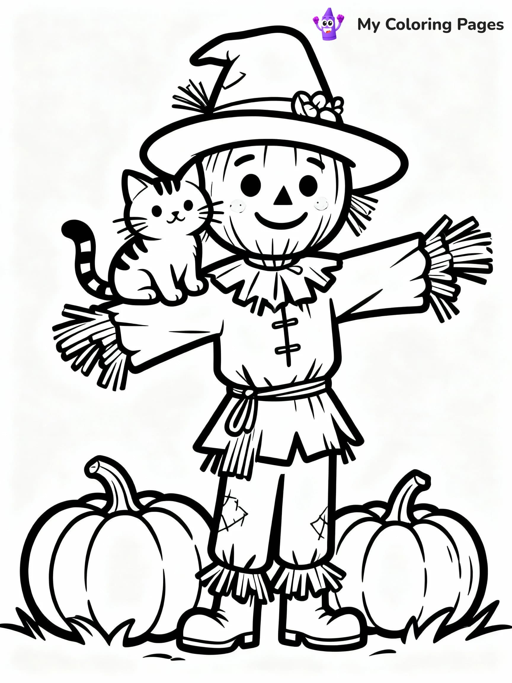 Scarecrow Coloring Pages - 3
