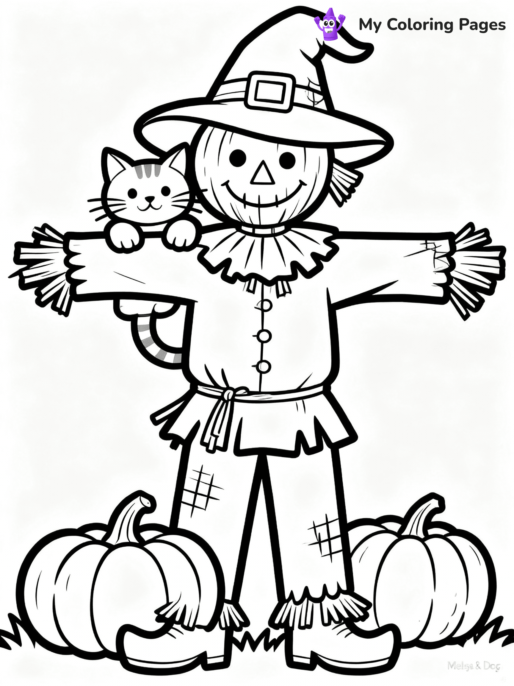 Scarecrow Coloring Pages - 2