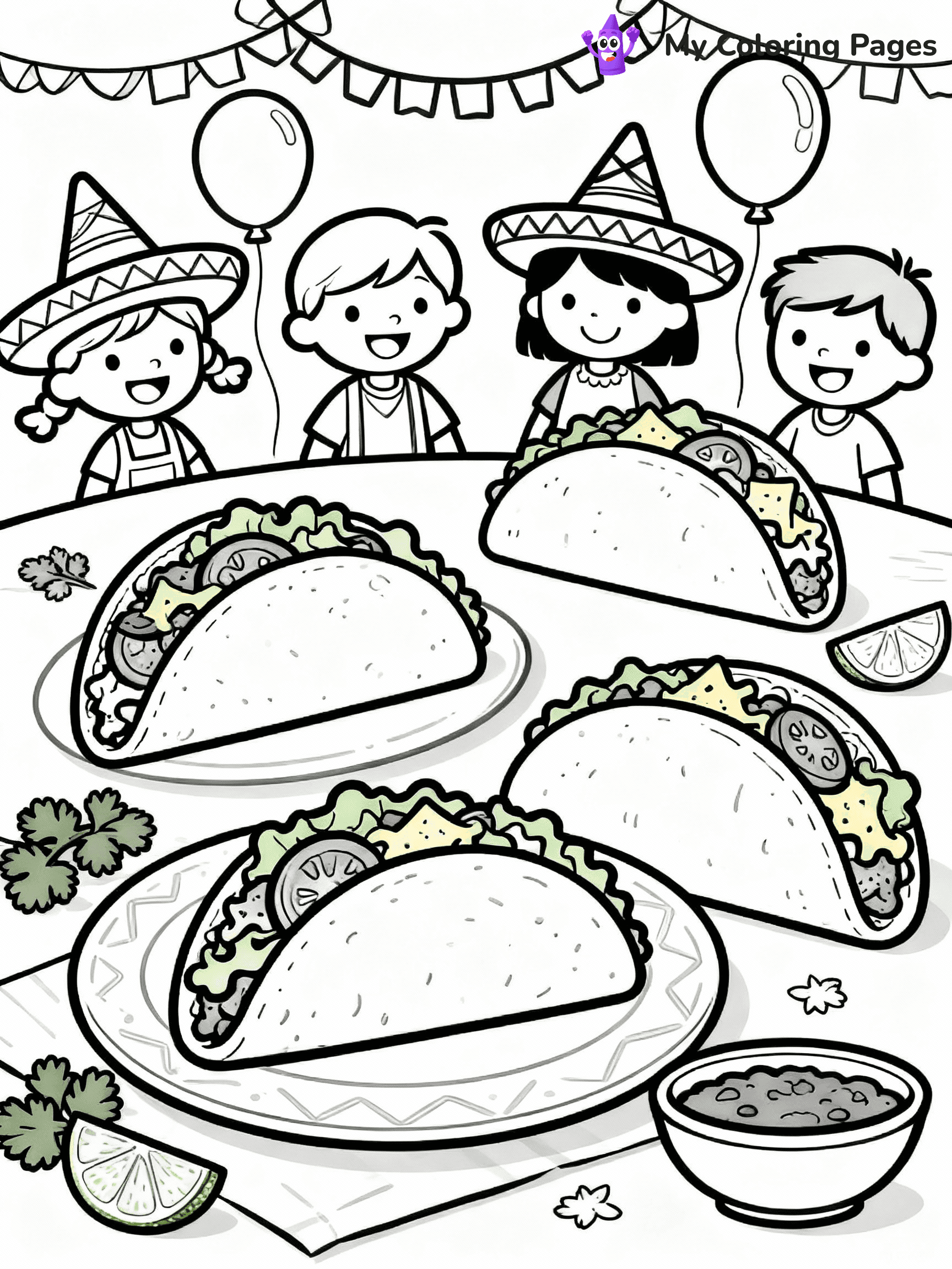 Taco Coloring Pages - 24