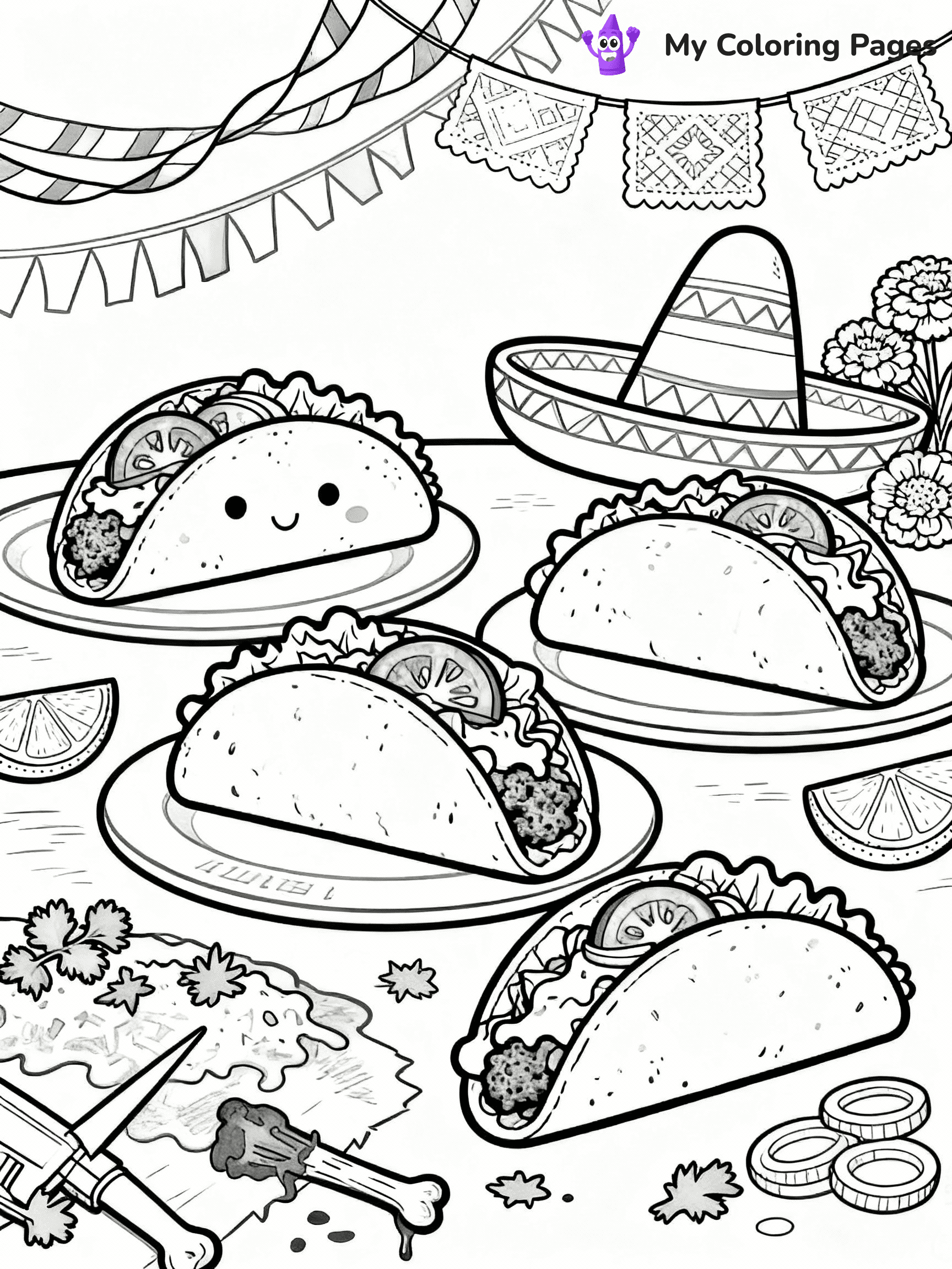 Taco Coloring Pages - 23