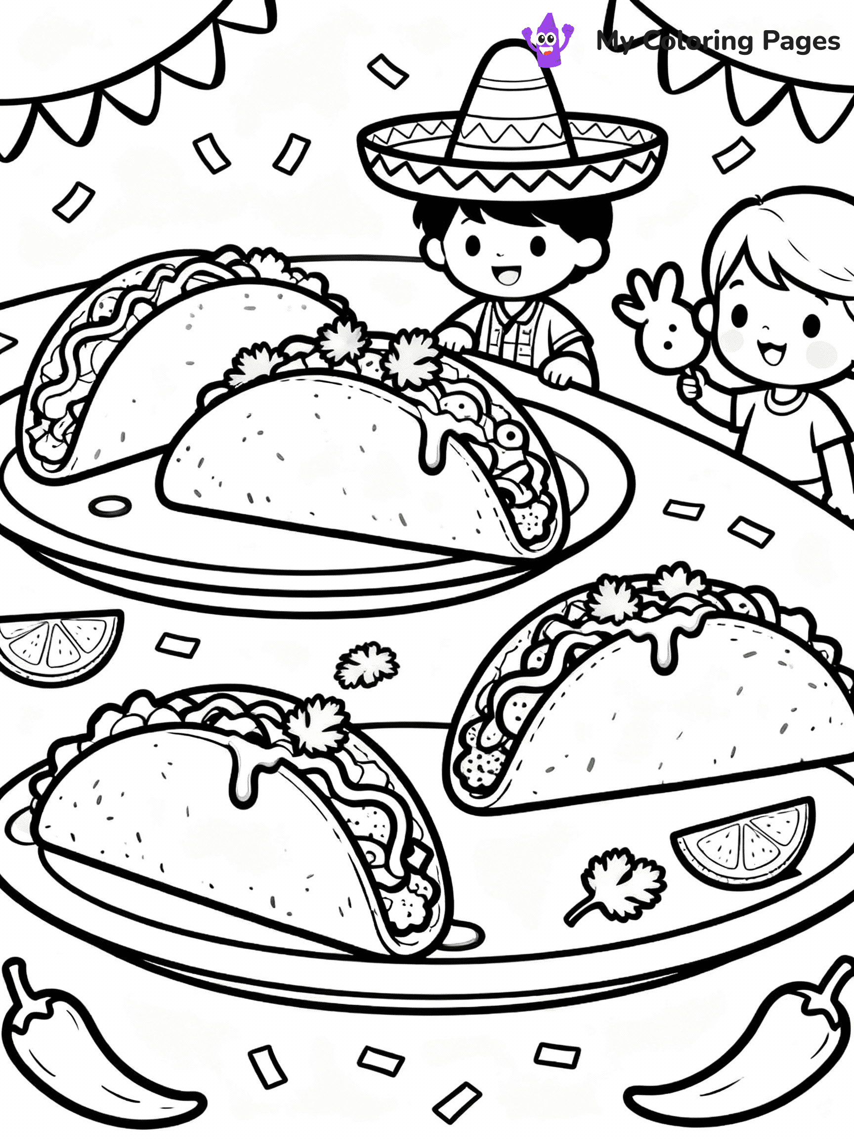 Taco Coloring Pages - 21