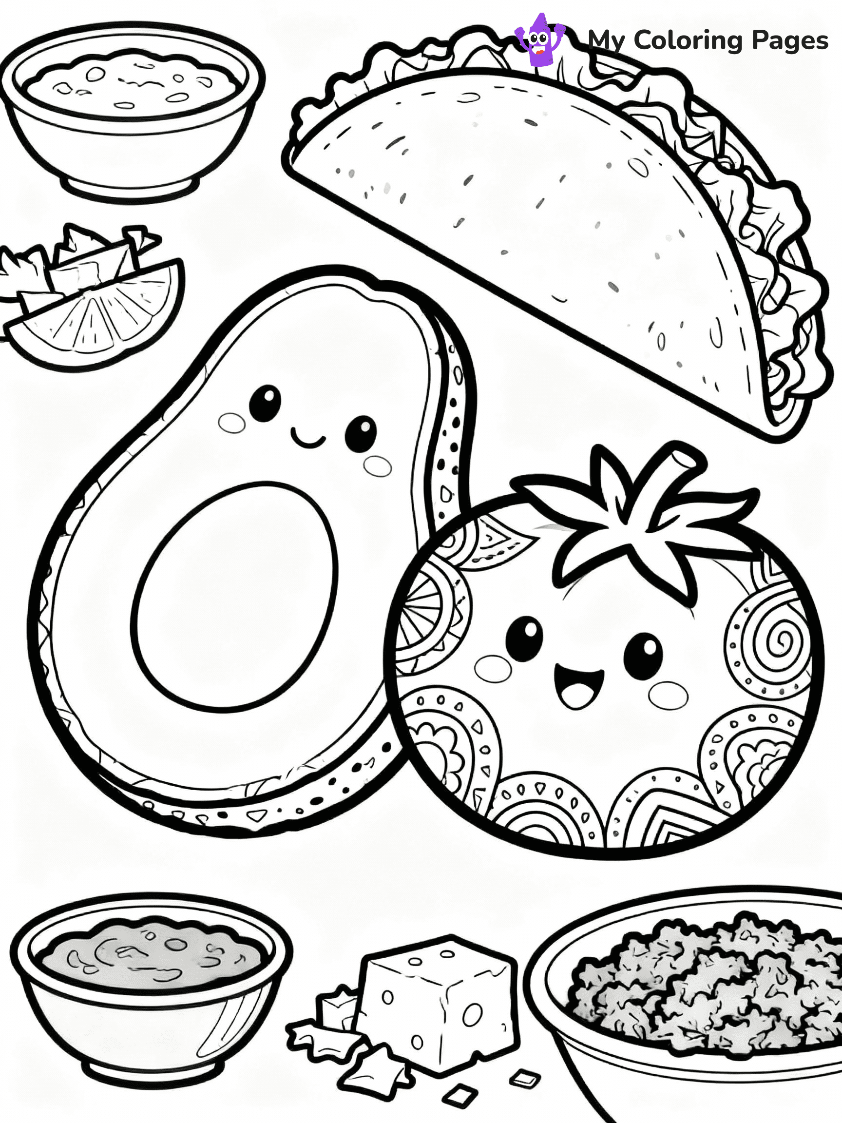 Taco Coloring Pages - 19