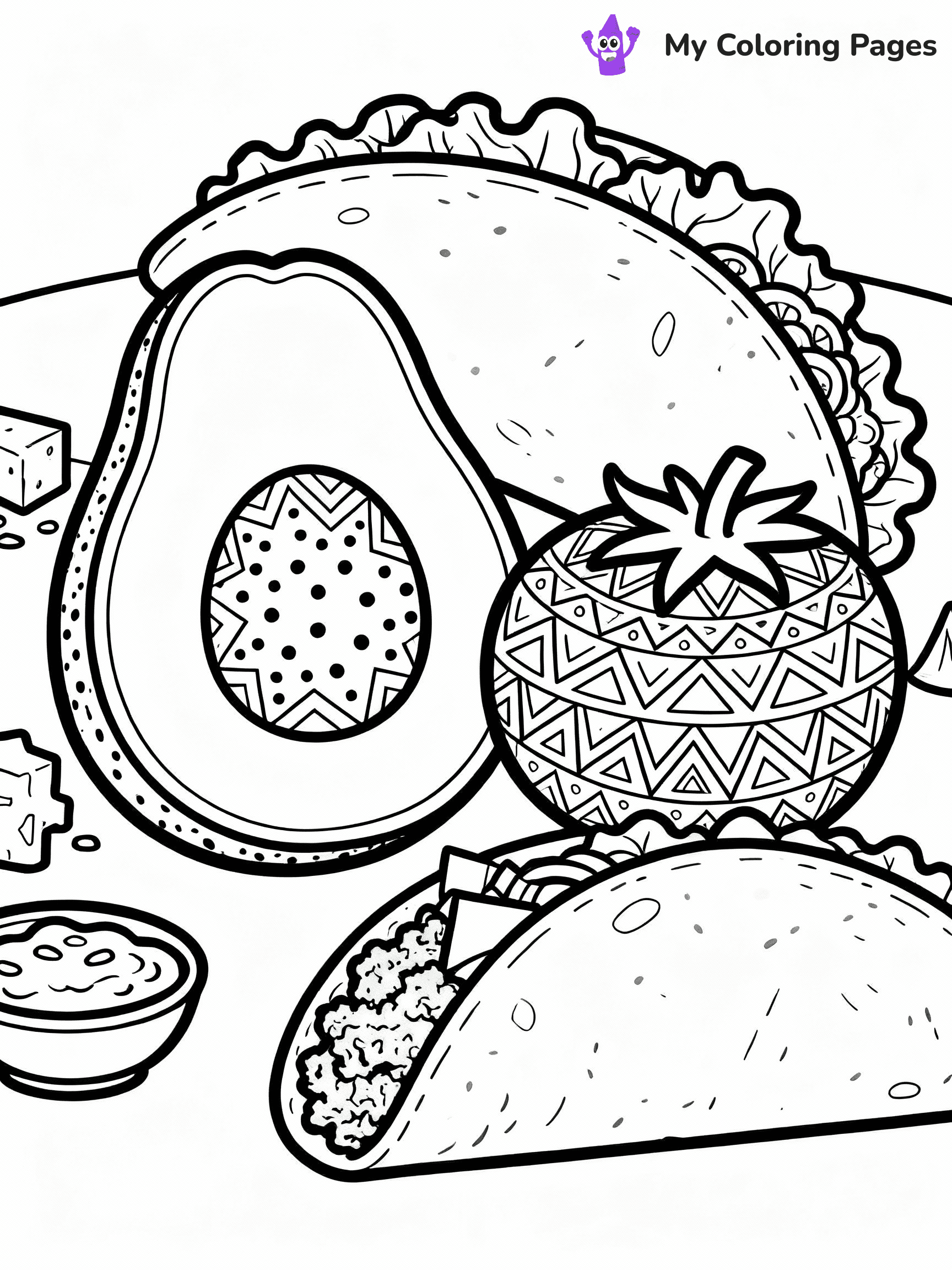 Taco Coloring Pages - 14