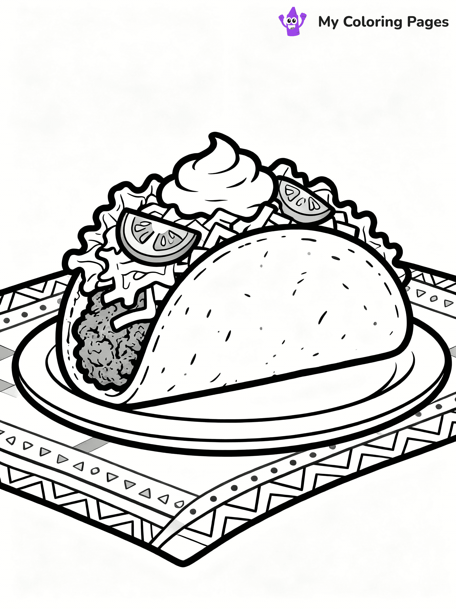 Taco Coloring Pages - 10