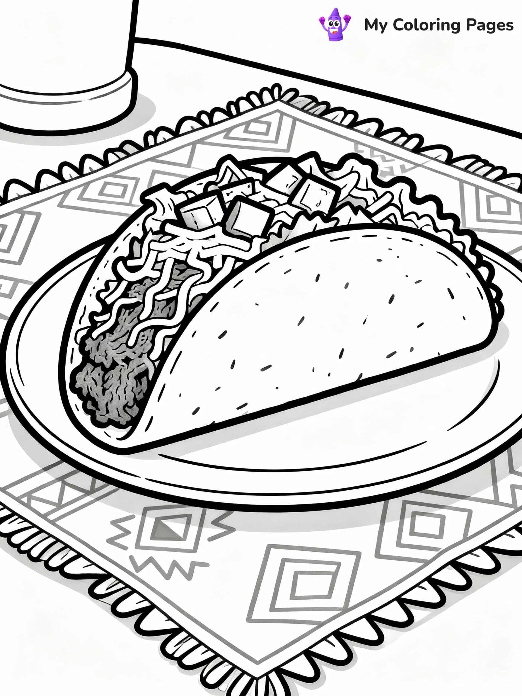 Taco Coloring Pages - 9