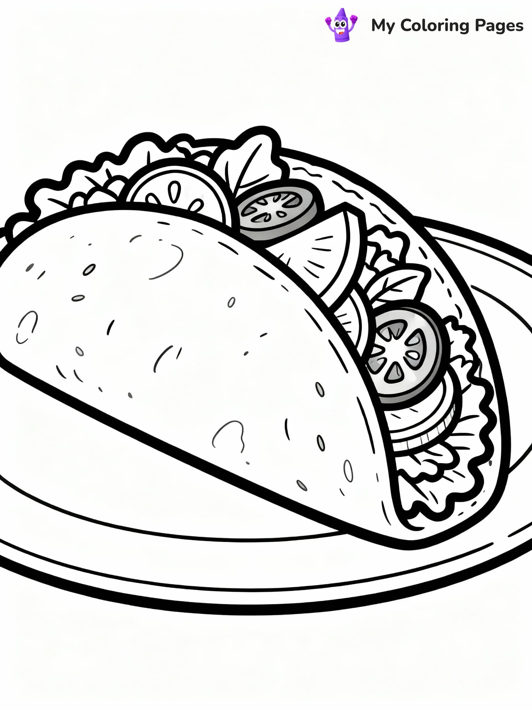 Taco Coloring Pages - 7