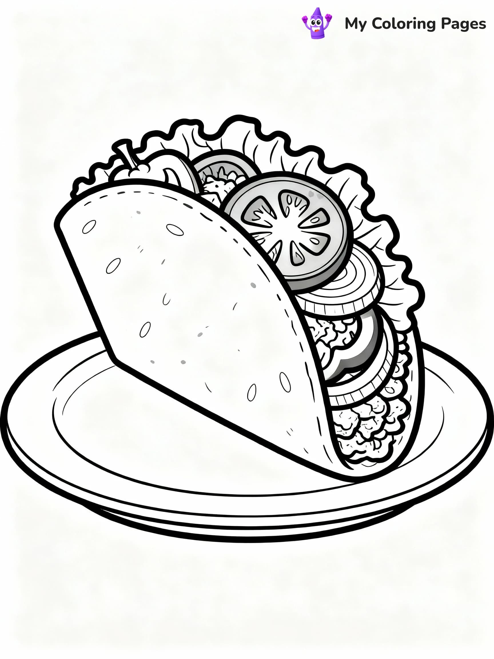 Taco Coloring Pages - 6