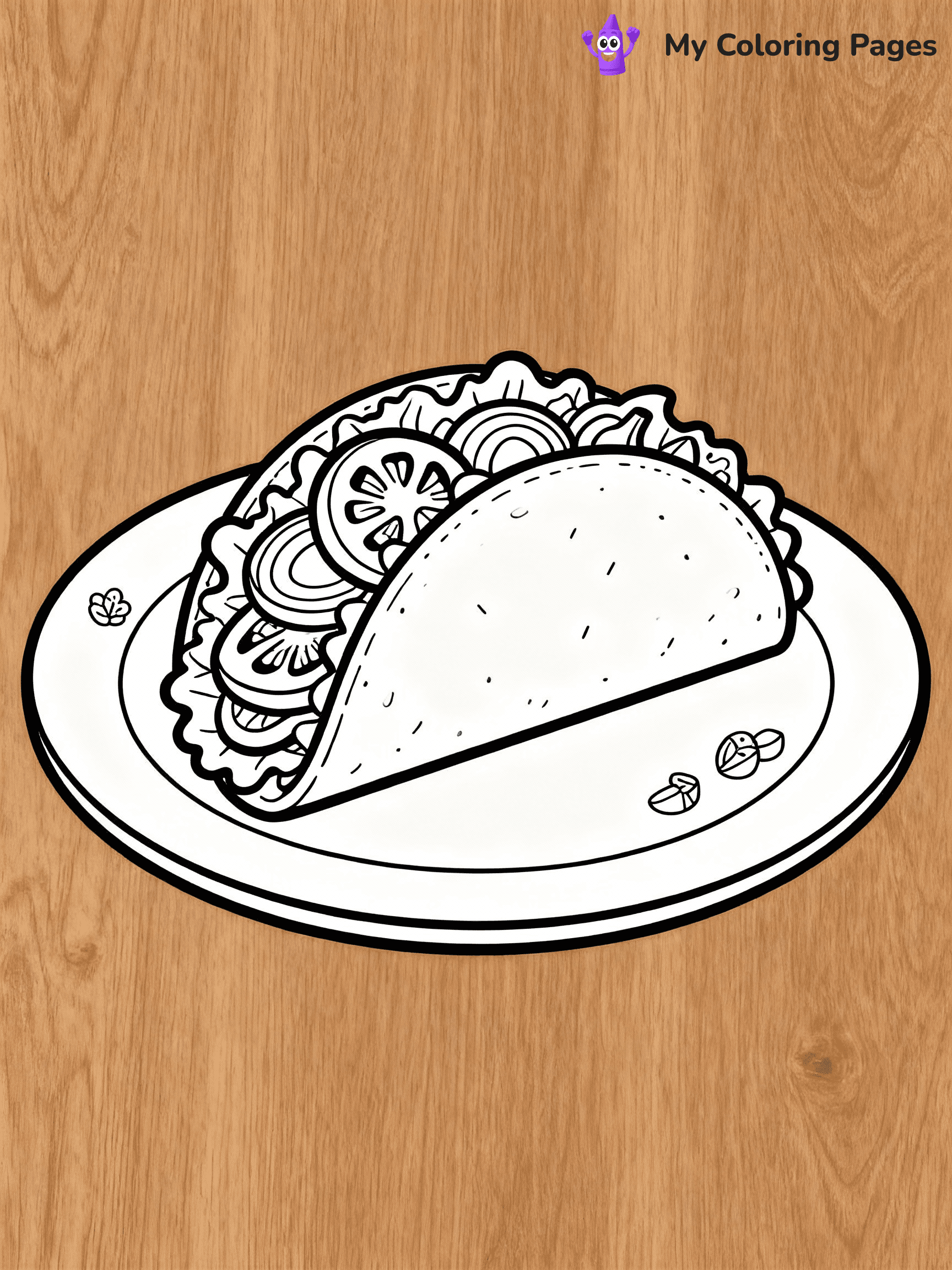 Taco Coloring Pages - 3
