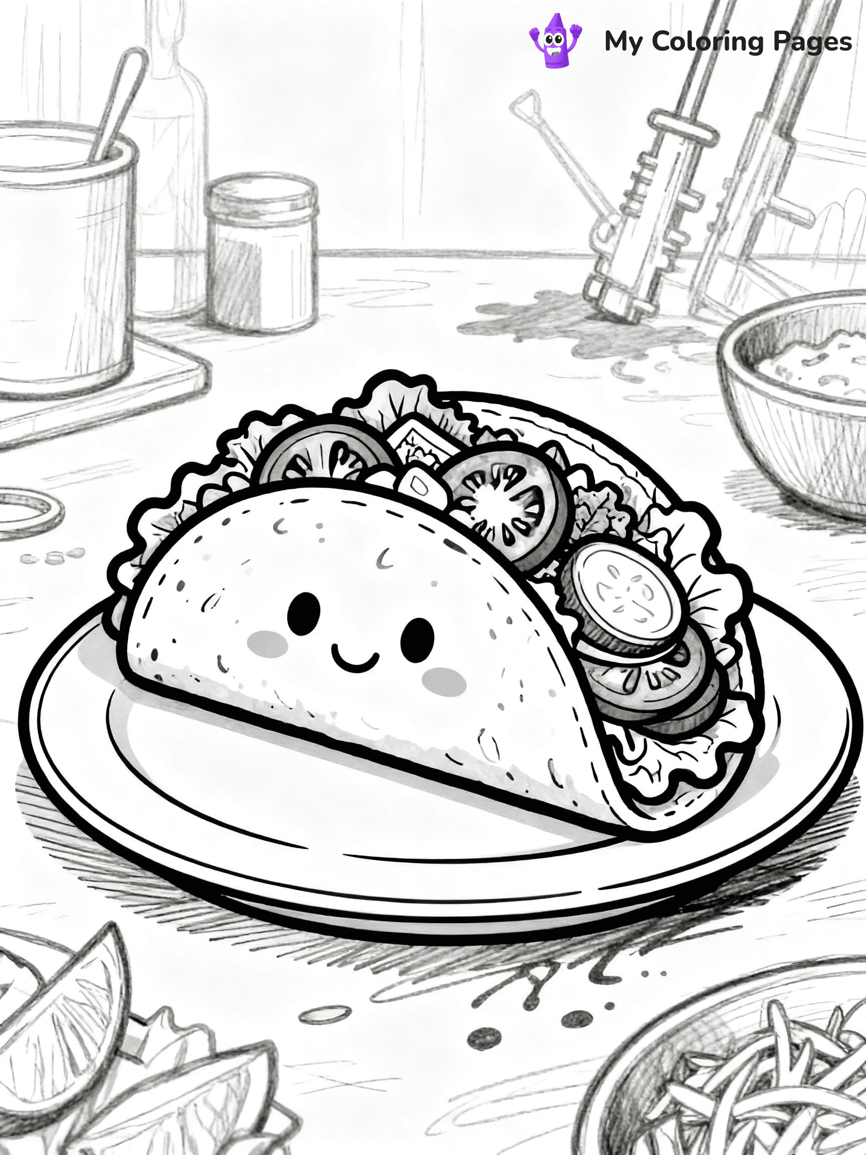 Taco Coloring Pages - 2