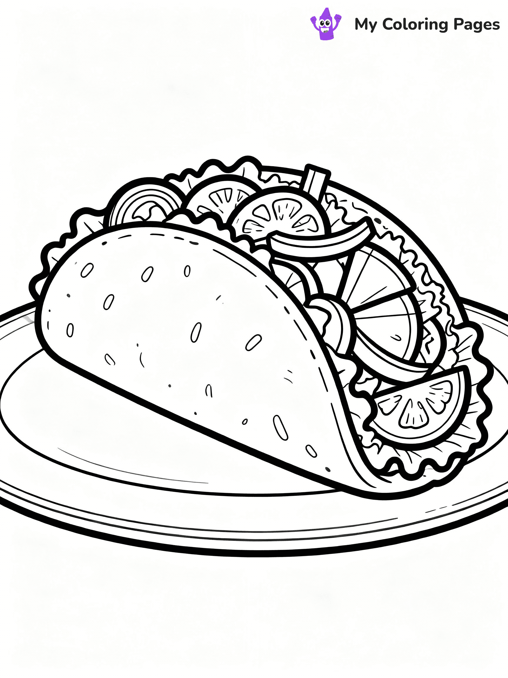 Taco Coloring Pages - 1