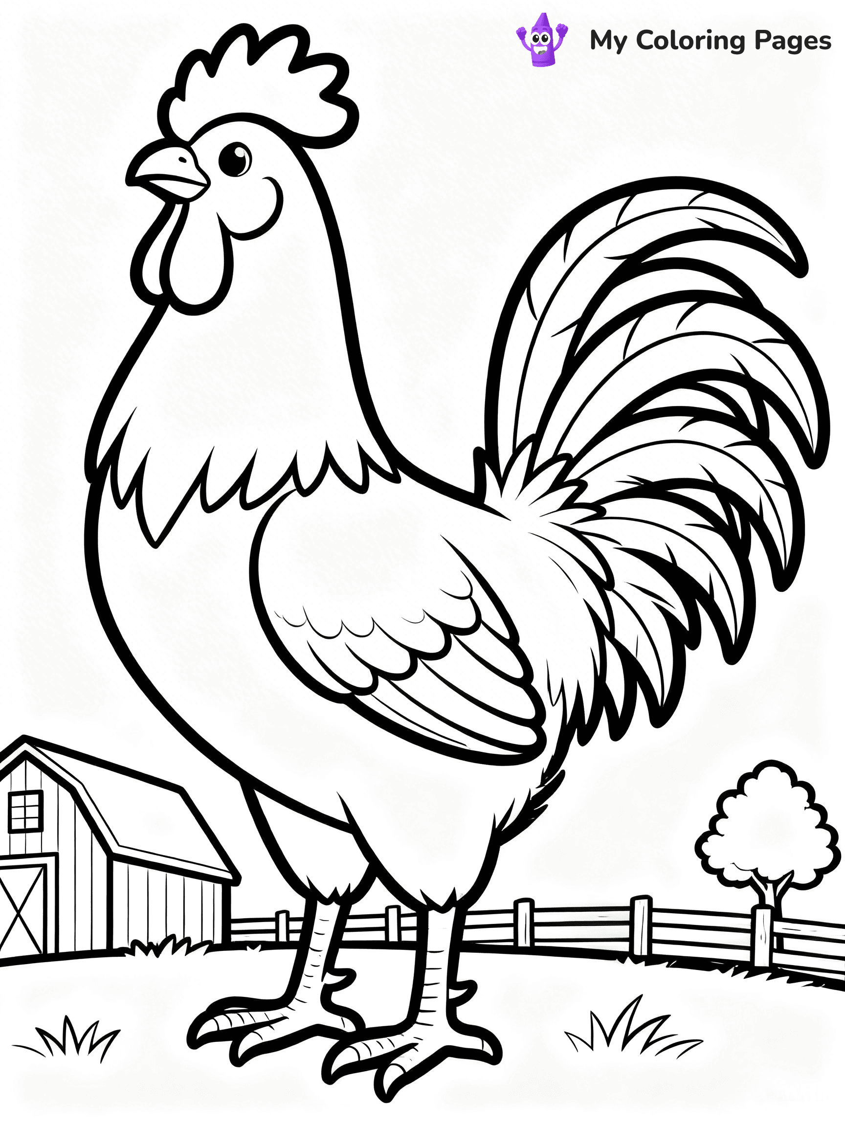 Rooster Coloring Pages - 101