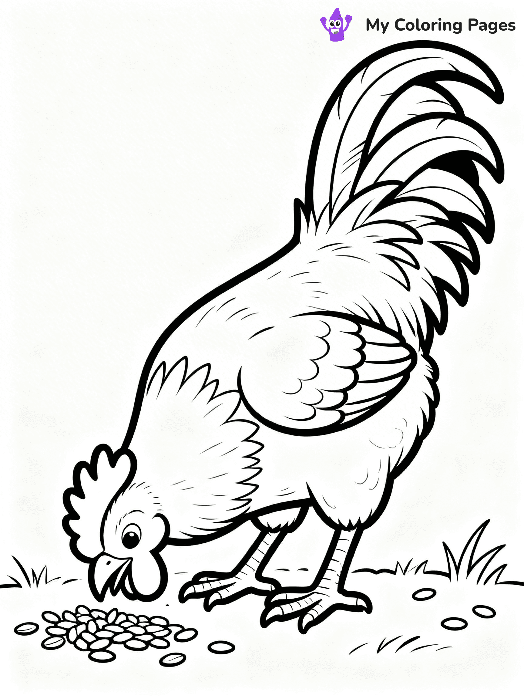 Rooster Coloring Pages - 80