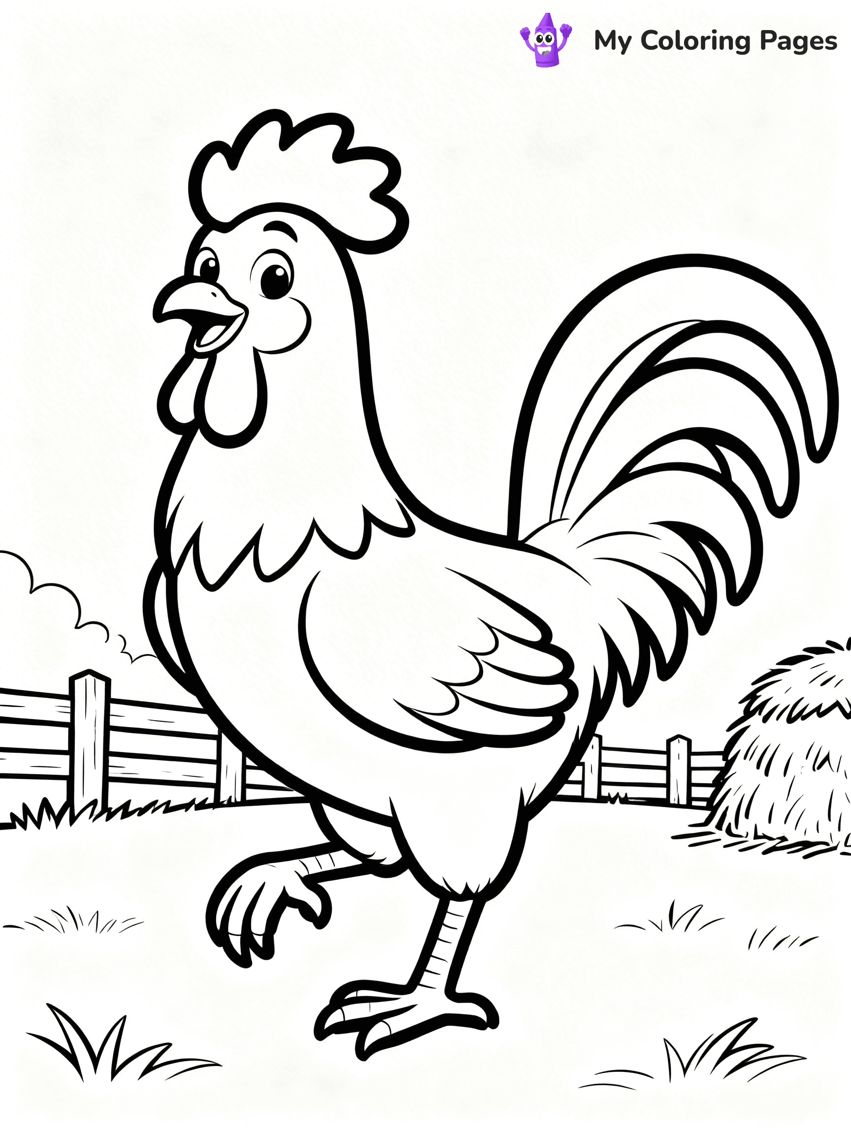 Rooster Coloring Pages - 67