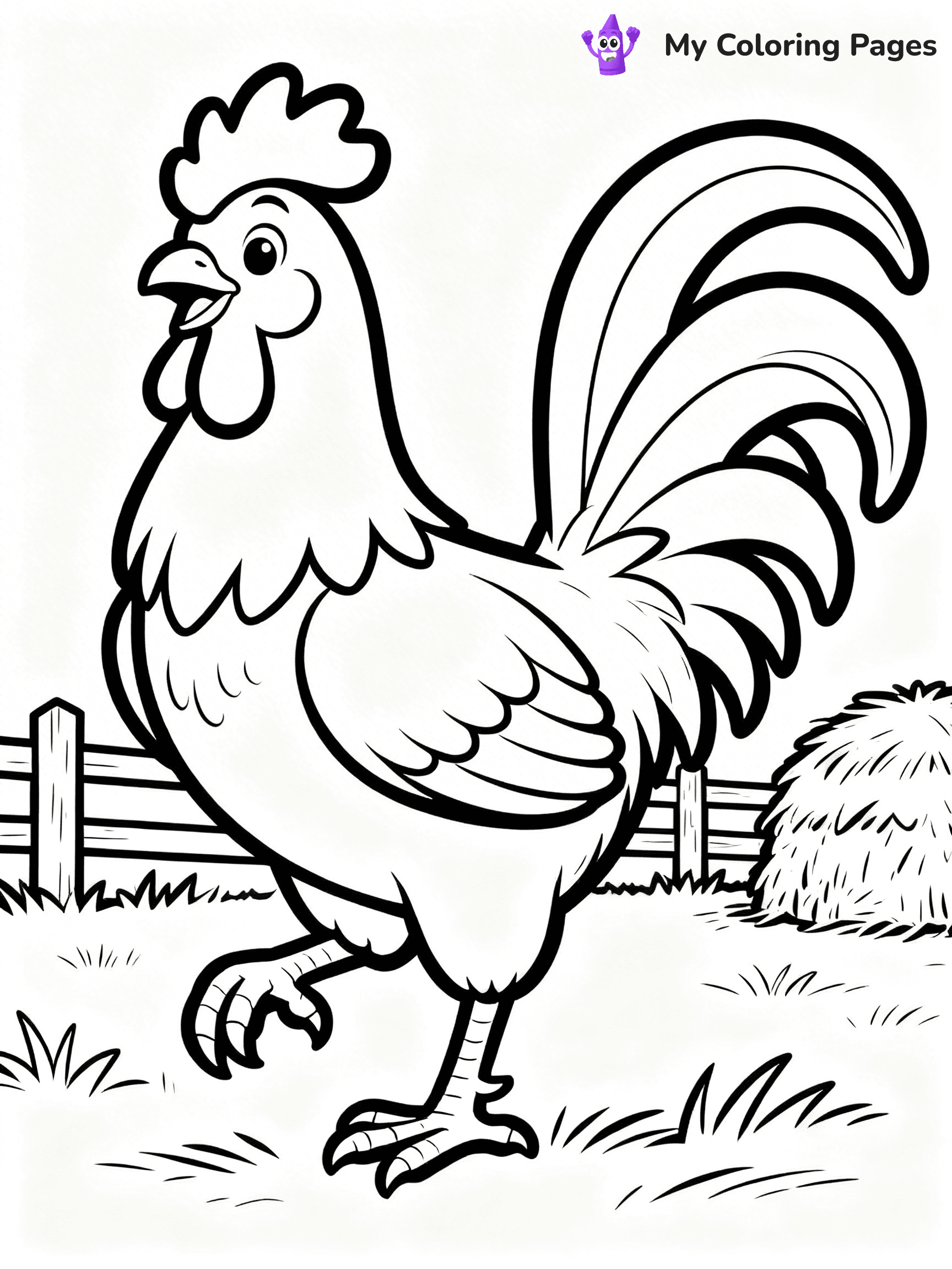 Rooster Coloring Pages - 65