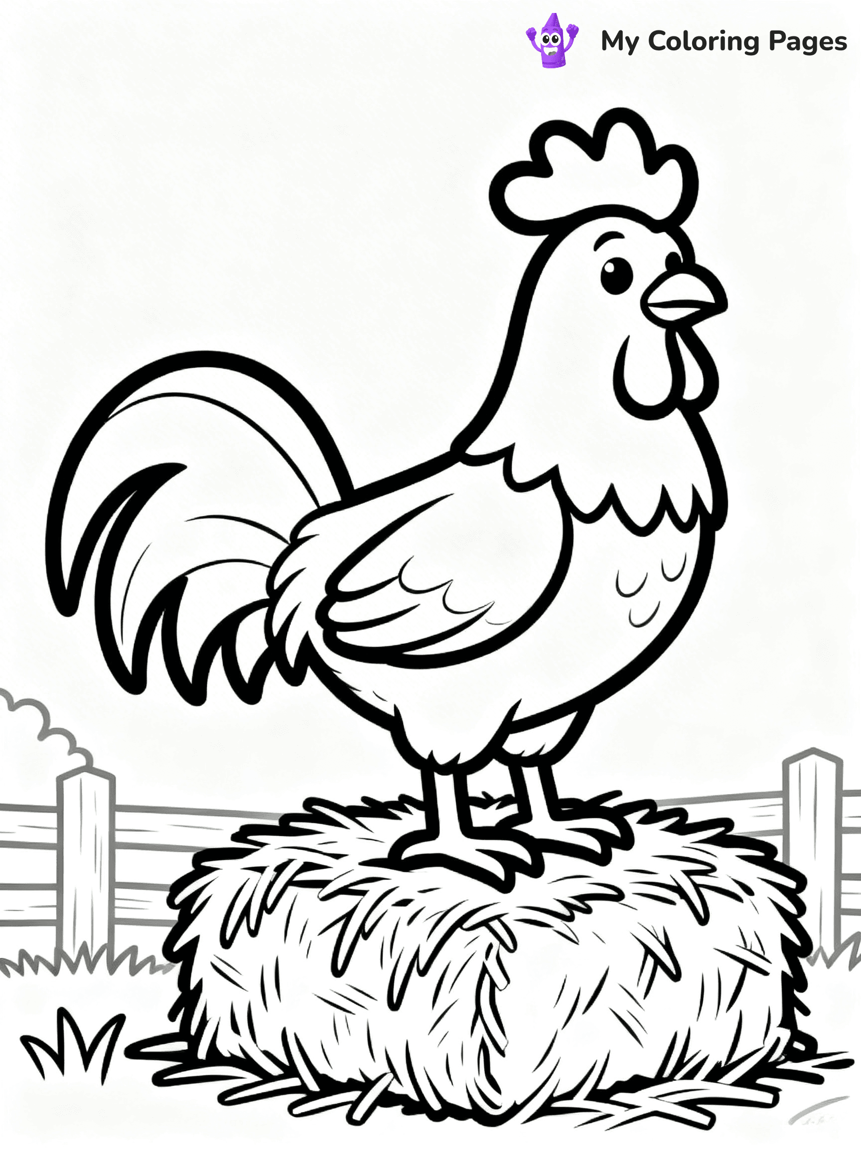 Rooster Coloring Pages - 61