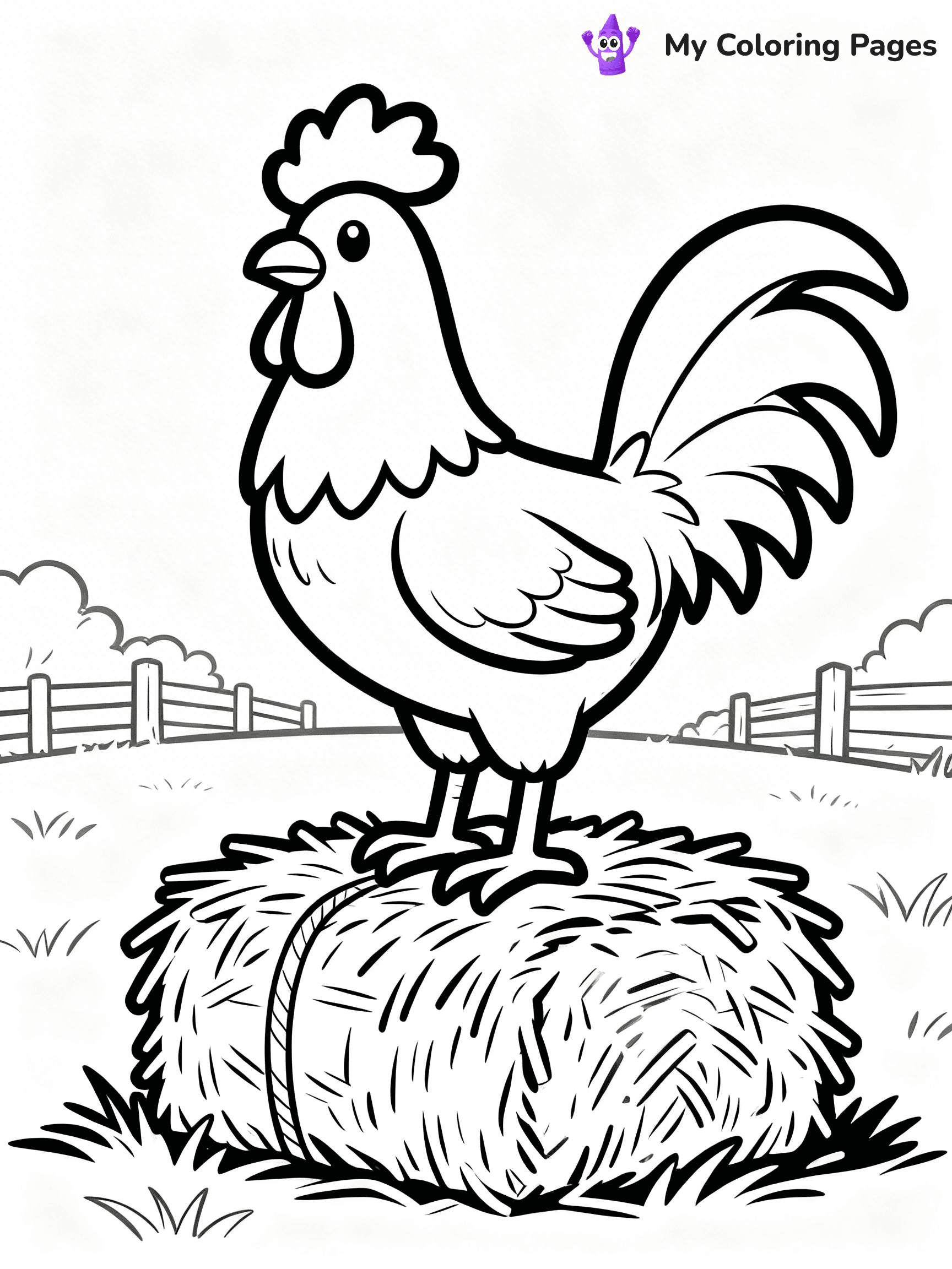 Rooster Coloring Pages - 60