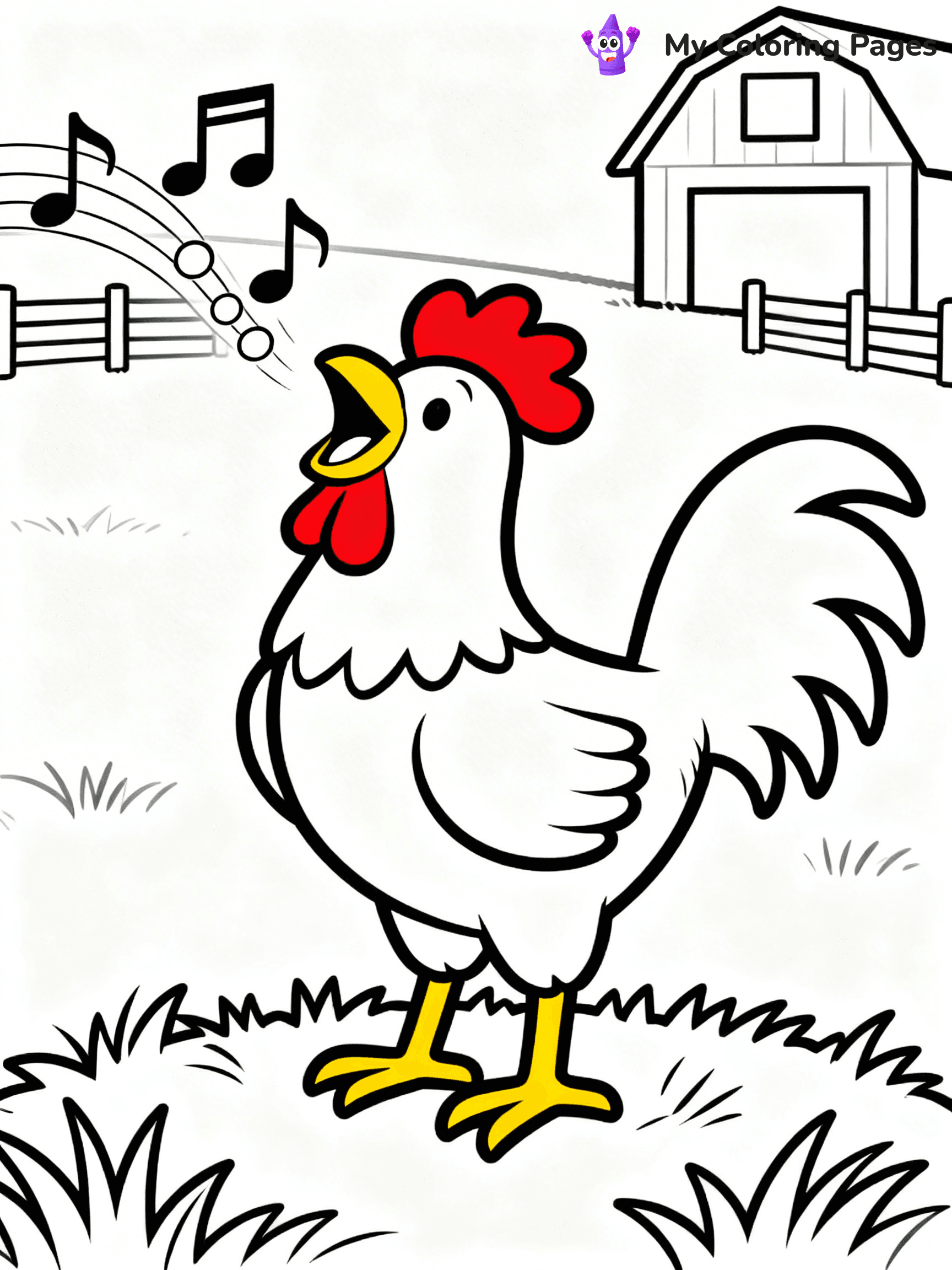 Rooster Coloring Pages - 42