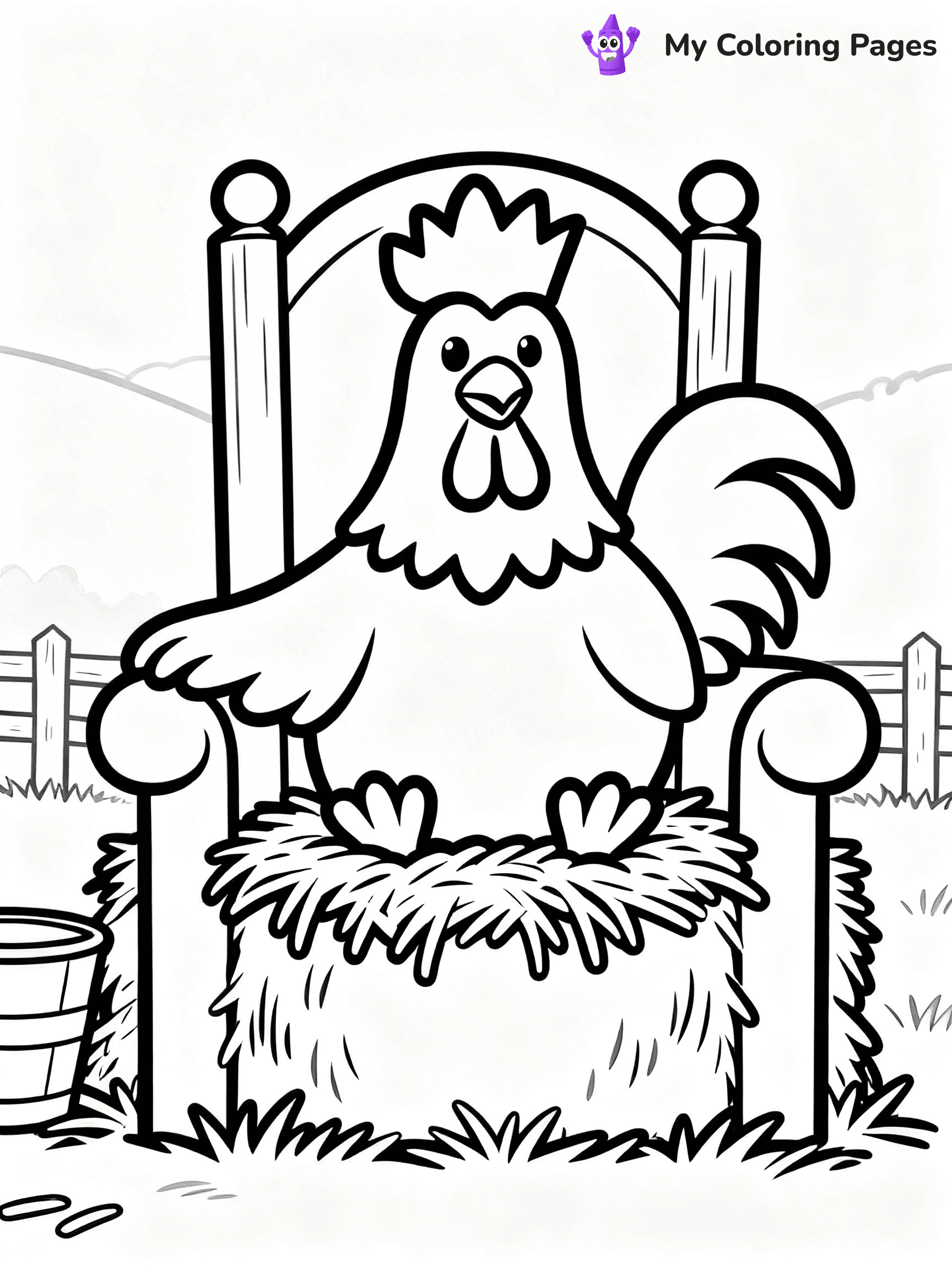 Rooster Coloring Pages - 33