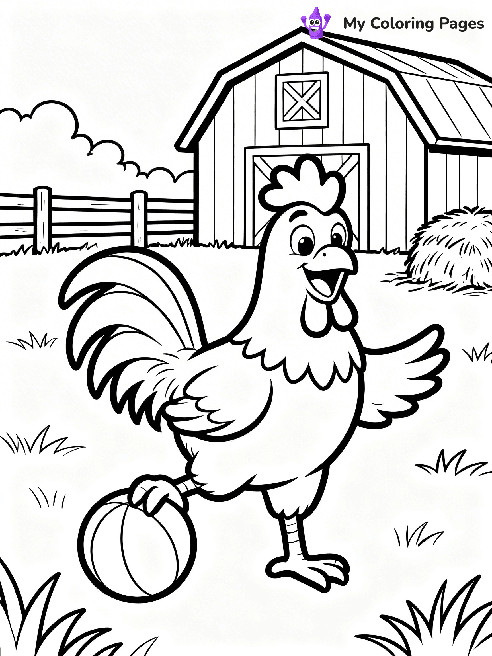 Rooster Coloring Pages - 22
