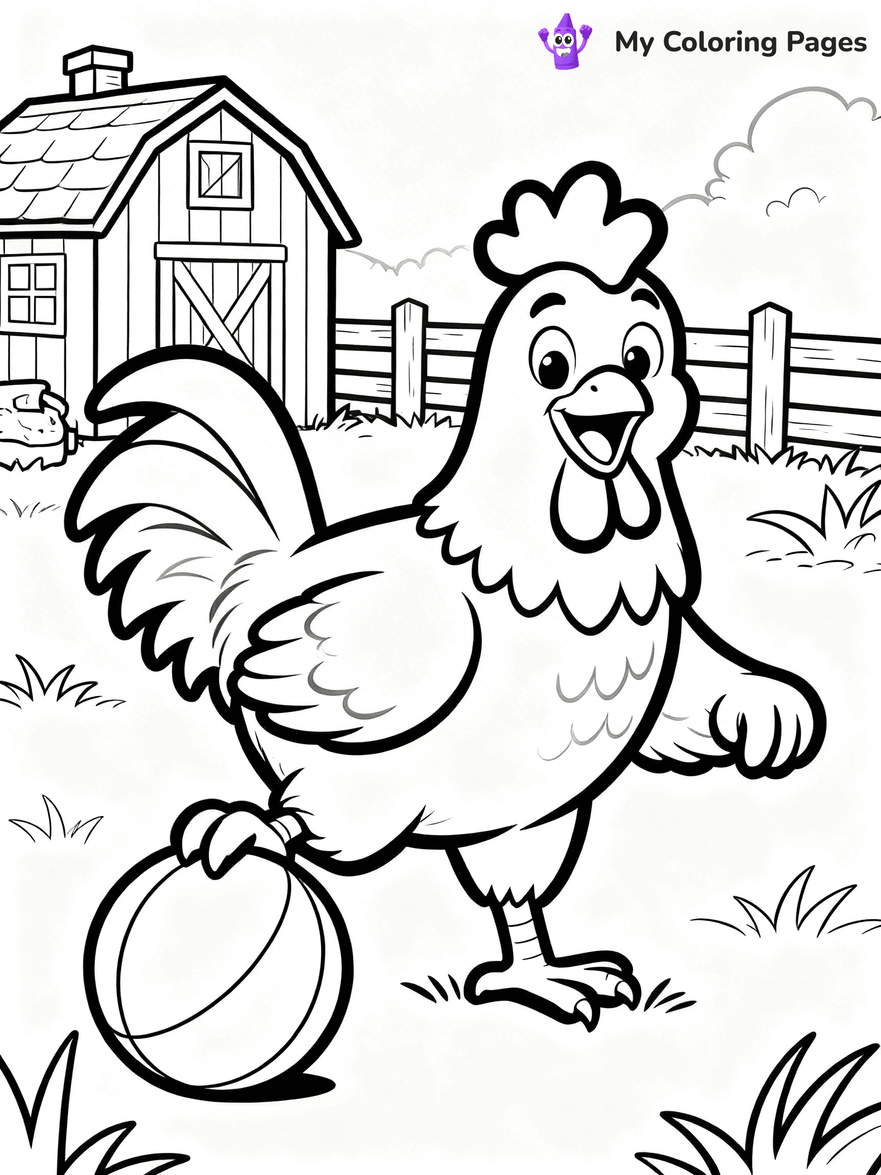 Rooster Coloring Pages - 21