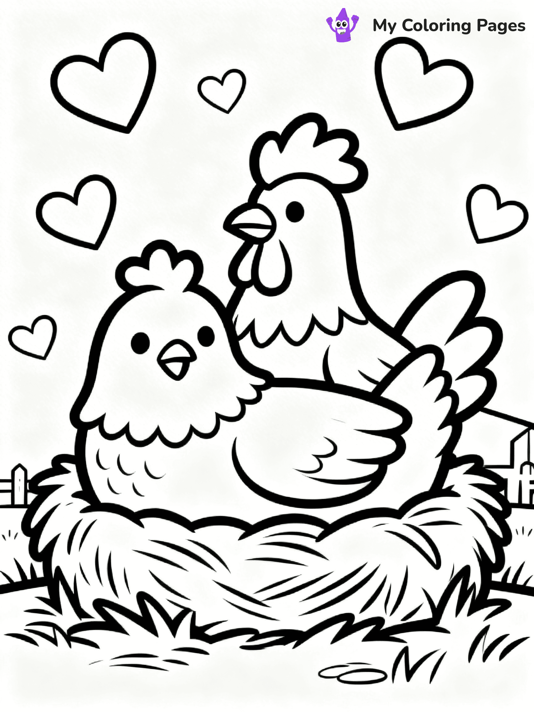 Rooster Coloring Pages - 17