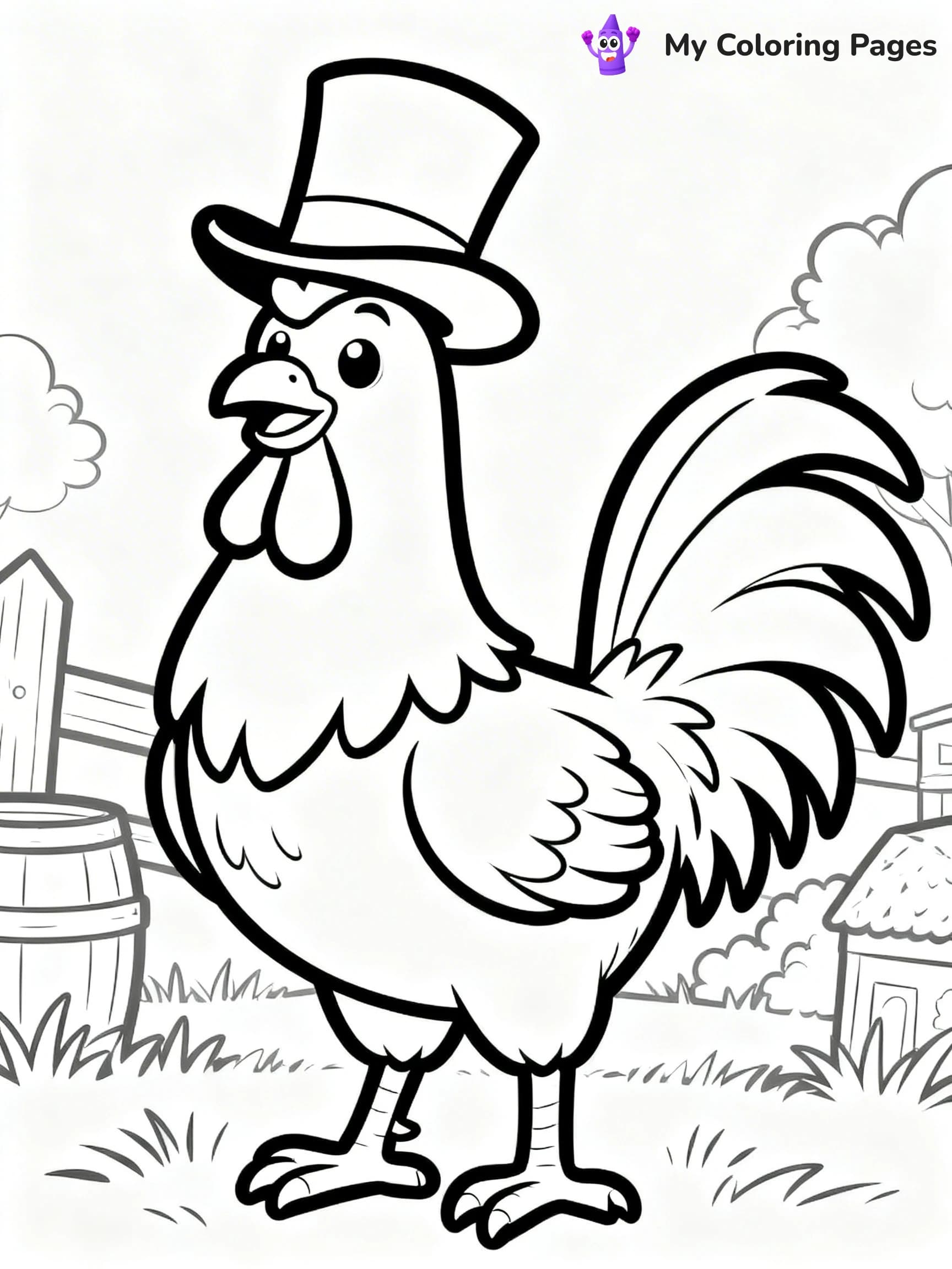 Rooster Coloring Pages - 13