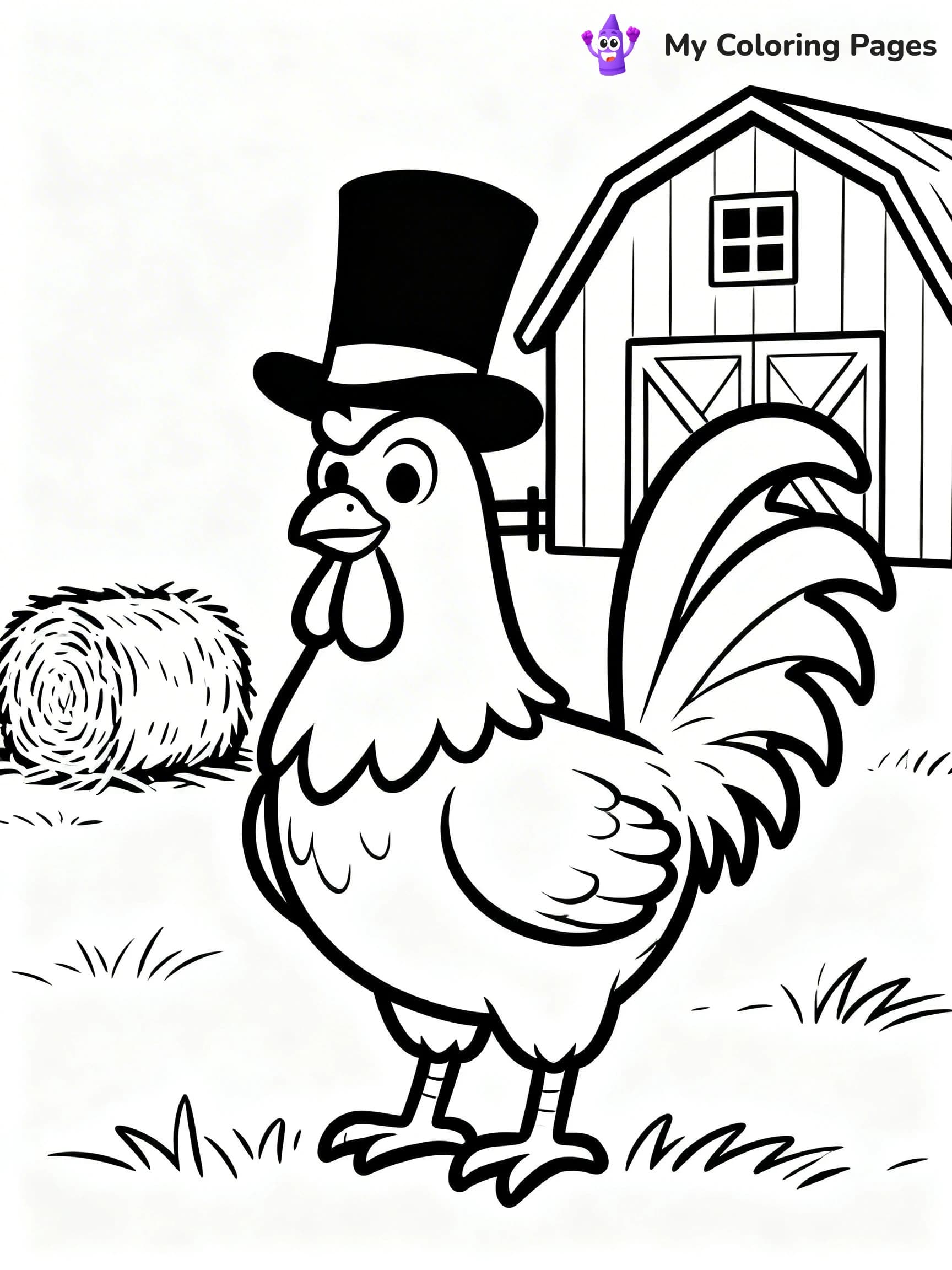 Rooster Coloring Pages - 11